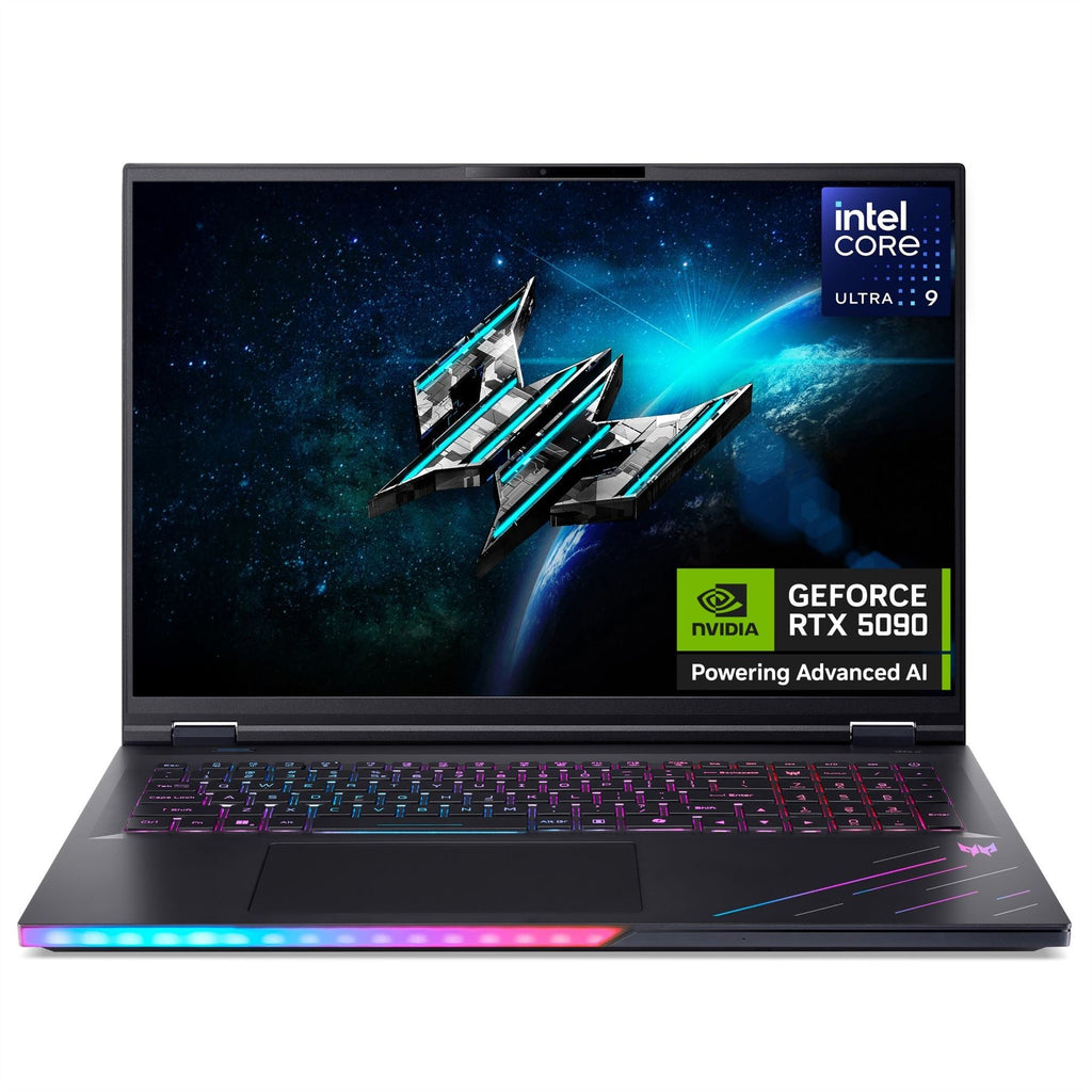 Acer Predator Helios 18 AI Laptop - 45.7 cm (18") - Intel® Core™ Ultra 9 275HX - 32GB DDR5-SDRAM - 1 TB SSD - NVIDIA GeForce RTX 5080 - Wi-Fi 7 - Windows 11 Home - Black