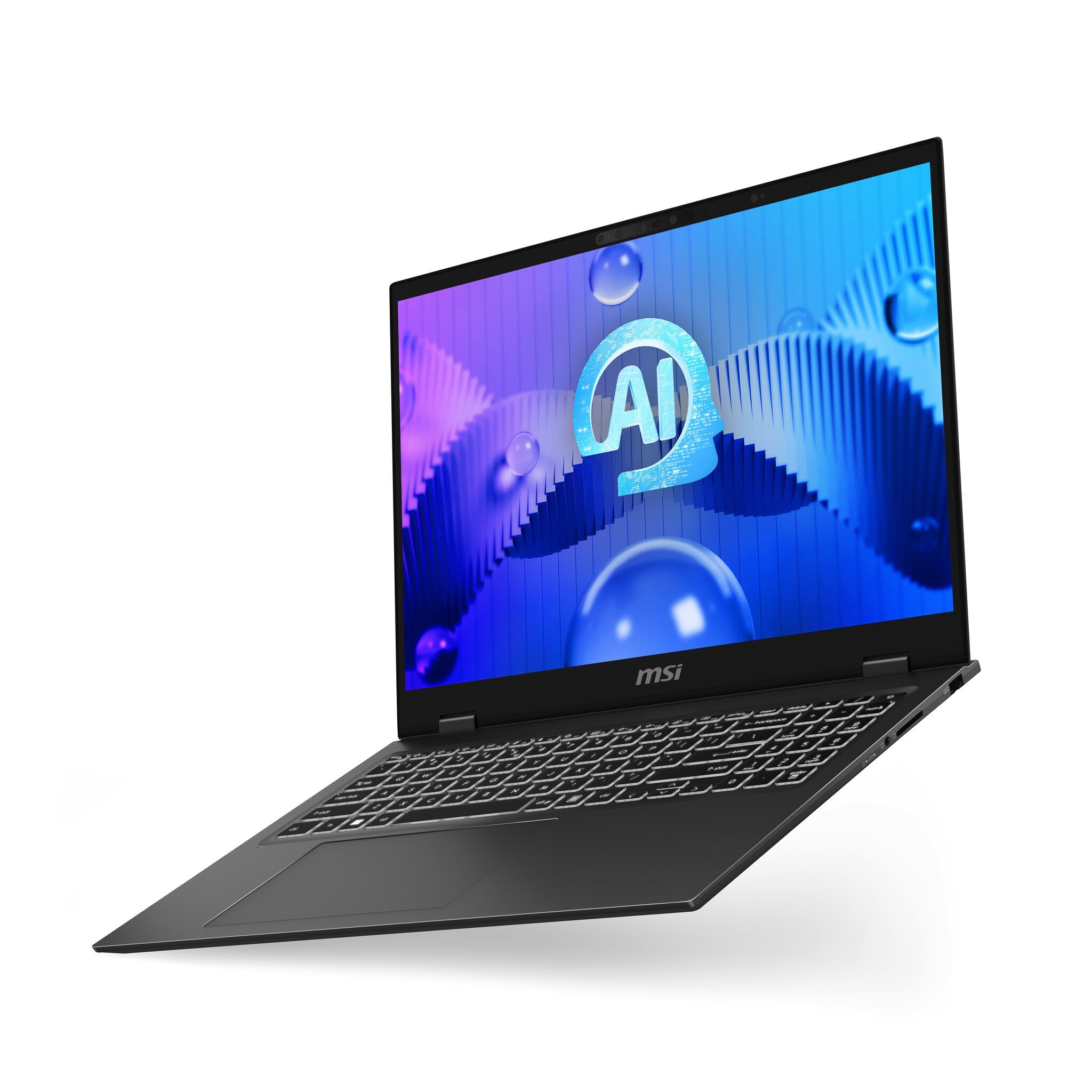 MSI Prestige 16 AI Studio Laptop - 40.6 cm (16") - Intel Core Ultra 7 155H - 32 GB LPDDR5-SDRAM - 1 TB SSD - NVIDIA GeForce RTX 4060 - Wi-Fi 7 - Windows 11 Home Advanced - Grey