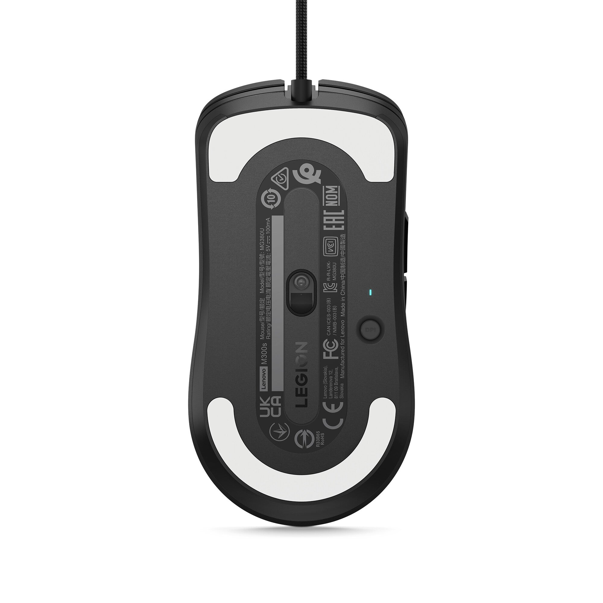 Lenovo Legion M300s - Wired USB Type-A Optical Gaming Mouse in Black - 8,000 DPI