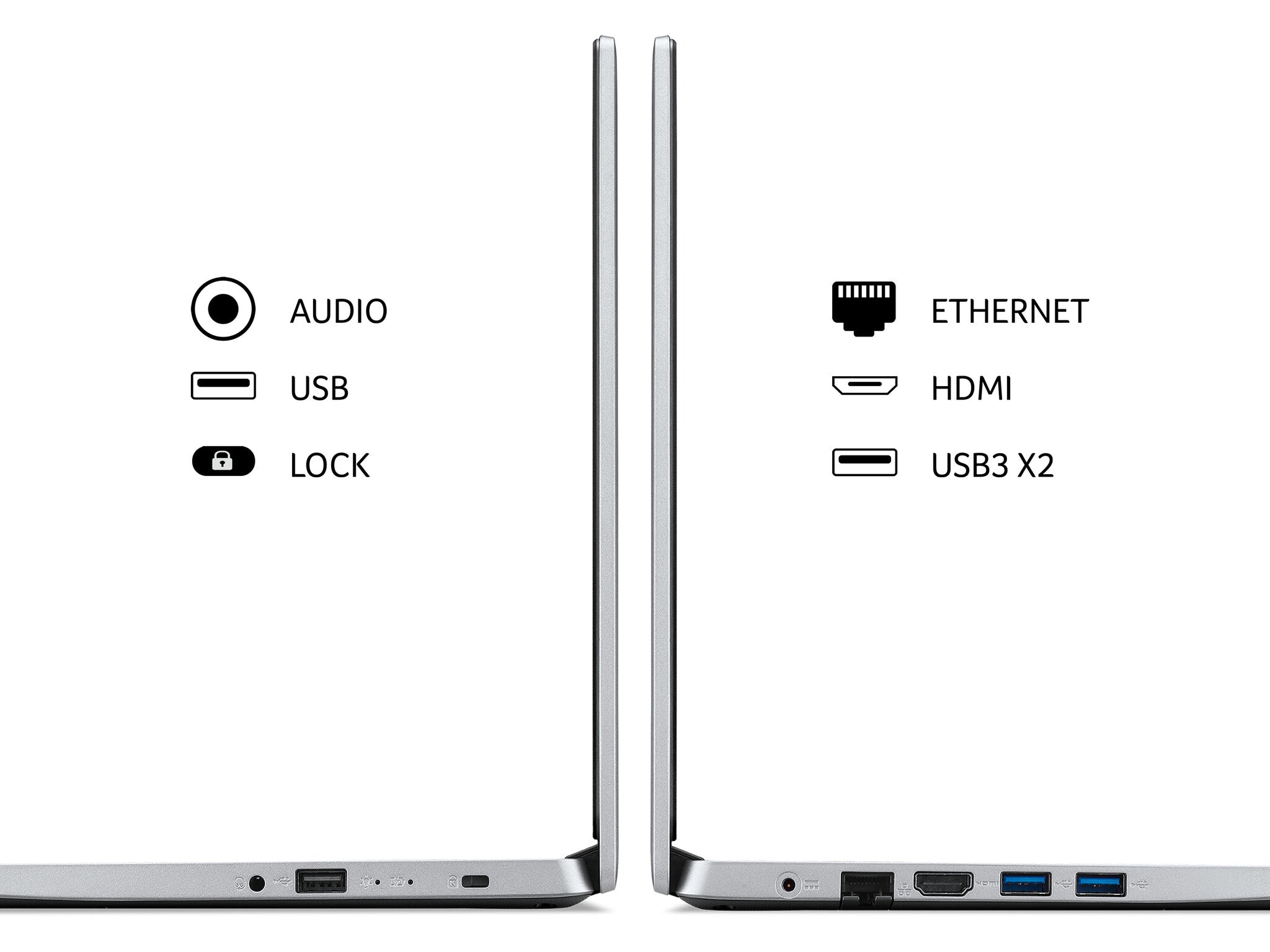 Acer Aspire 1 Laptop - 35.6 cm (14") - Intel Celeron N4500 - 4 GB DDR4-SDRAM - 64 GB eMMC - Windows 11 - Silver