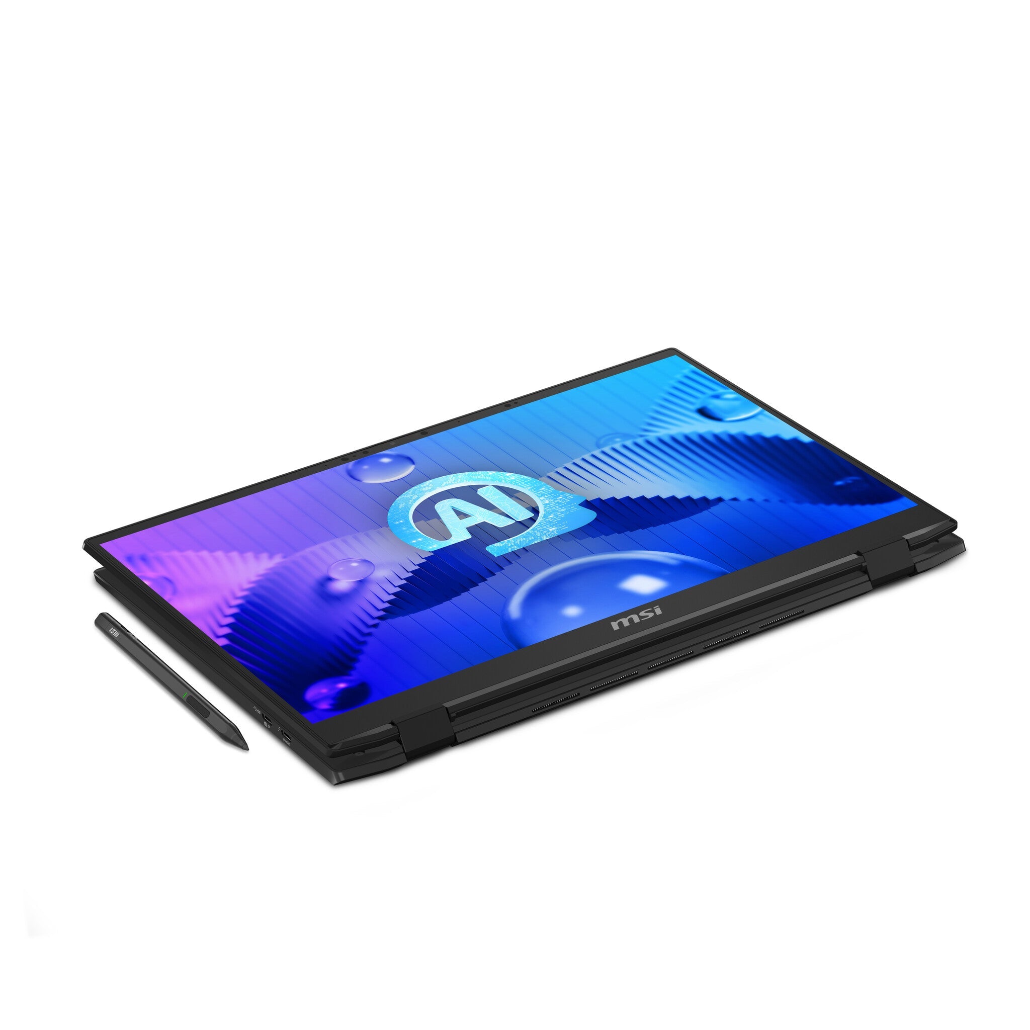 MSI Summit E16 AI Studio Hybrid (2-in-1) - 40.6 cm (16") - Touchscreen - Intel Core Ultra 7 155H - 32 GB LPDDR5-SDRAM - 2 TB SSD - NVIDIA GeForce RTX 4060 - Wi-Fi 7 - Windows 11 Pro - Black