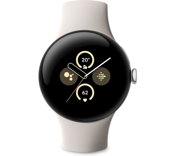 Google Pixel Watch 2 - Polished Silver Case - Porcelain Active Band - Wi-Fi + Bluetooth