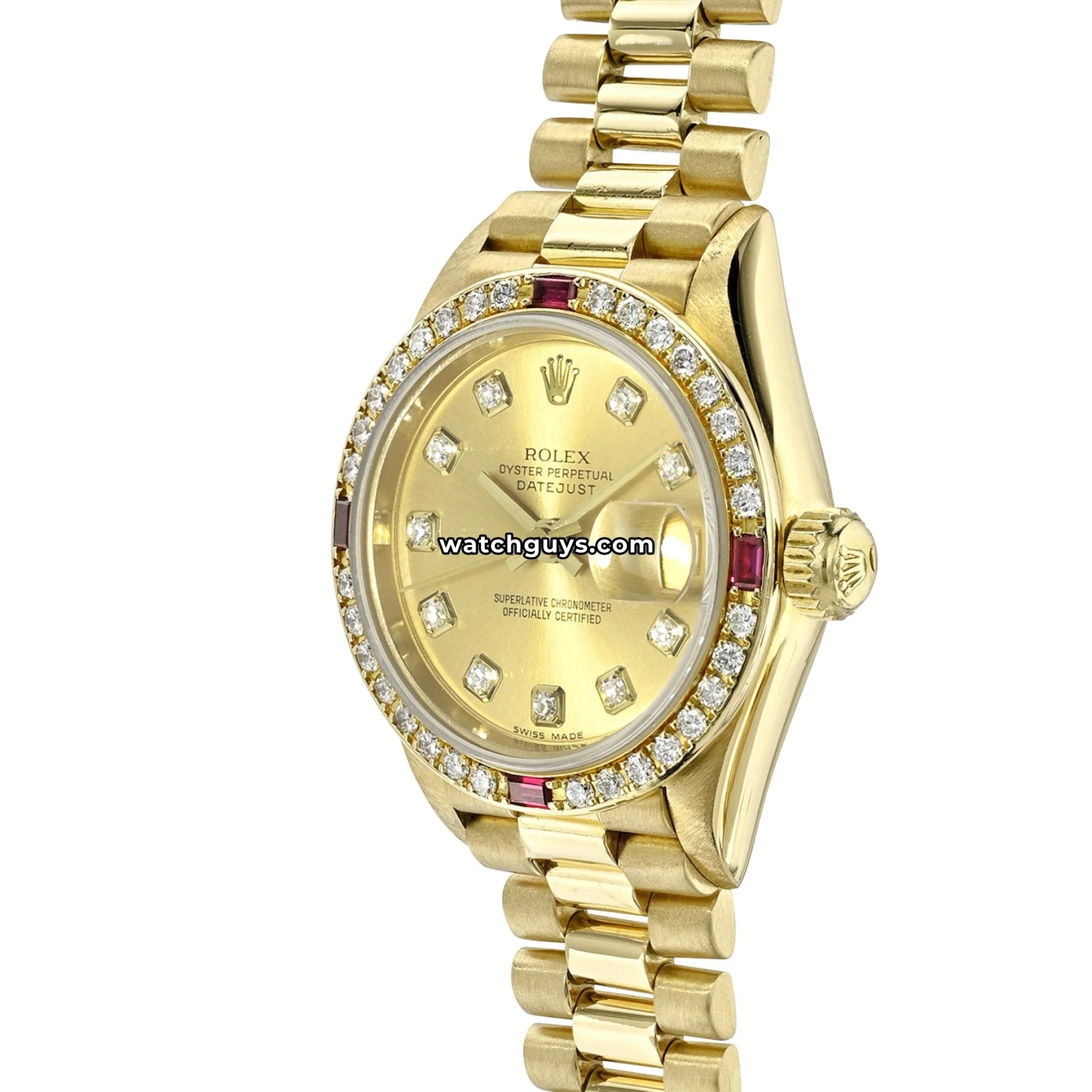 Rolex Datejust 69068 Champagne Diamond Ruby