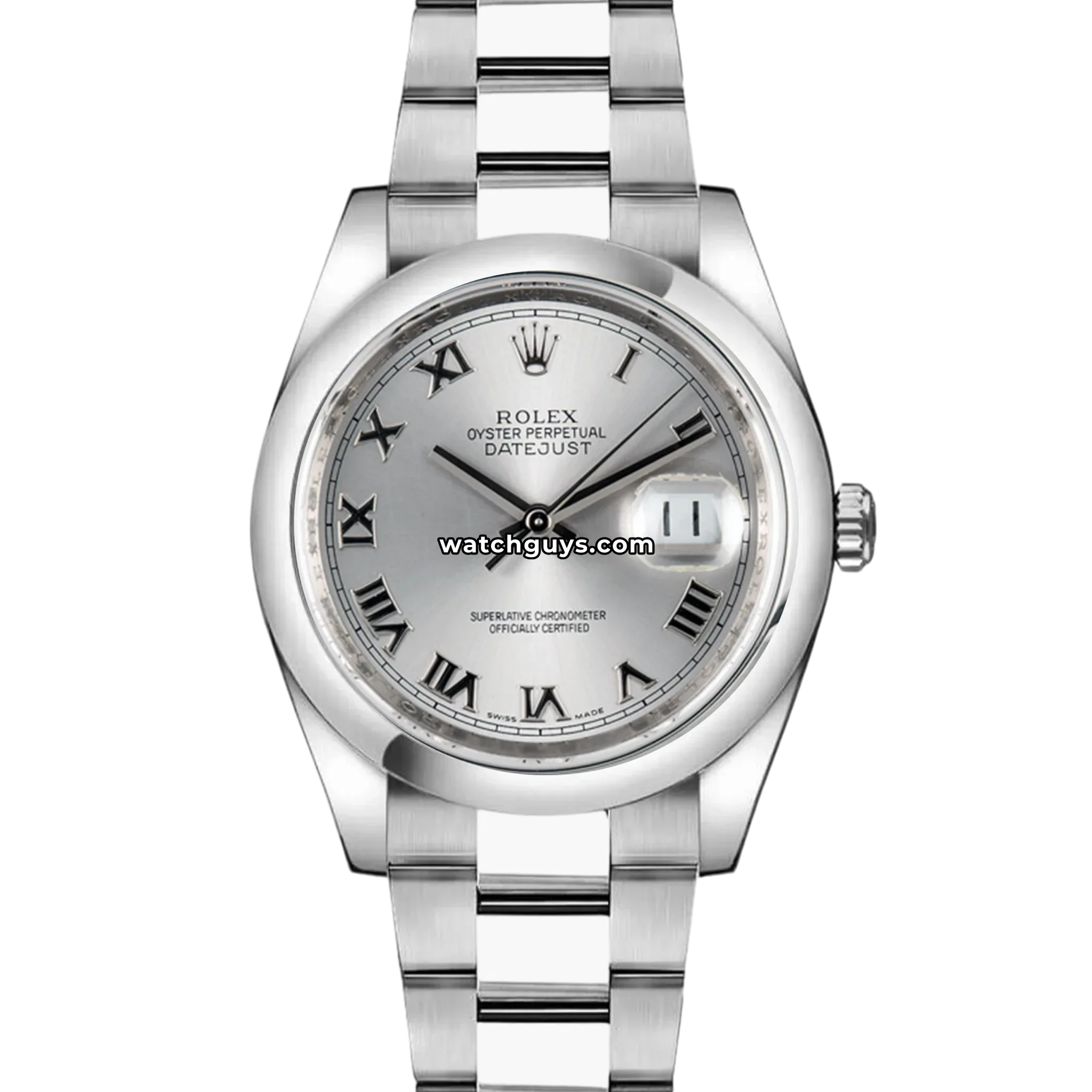 Rolex Datejust 116200 Silver Roman Oyster