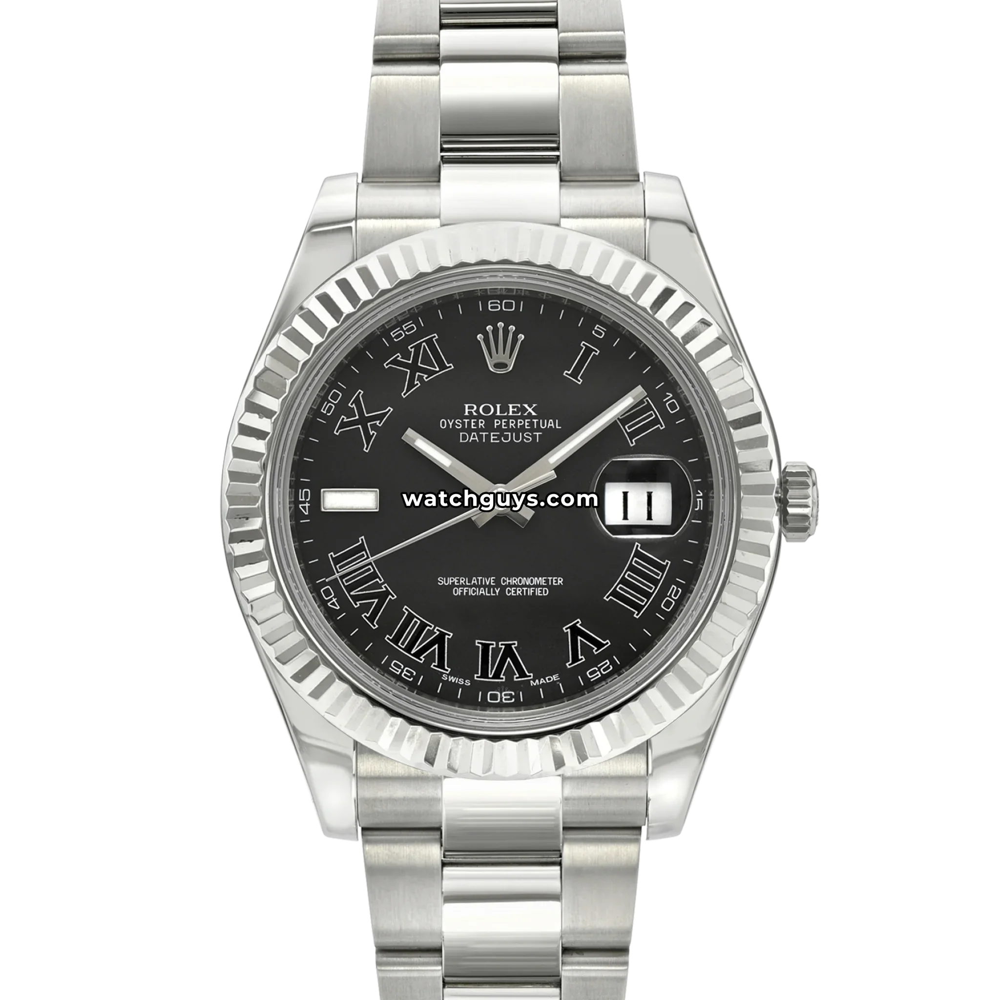 Rolex Datejust 116334 Black Roman Oyster