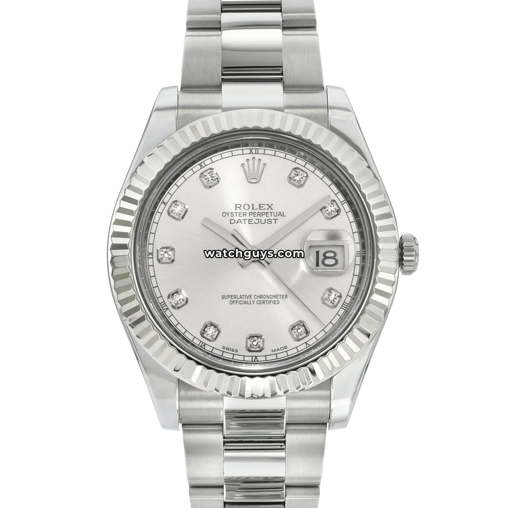 Rolex Datejust 116334 Silver Diamond
