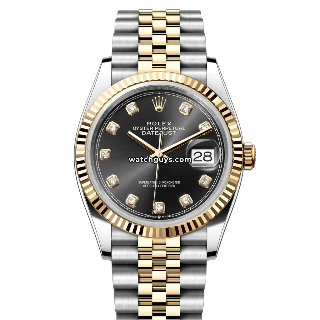 Rolex Datejust 126233 Black Diamond Two Tone Jubilee