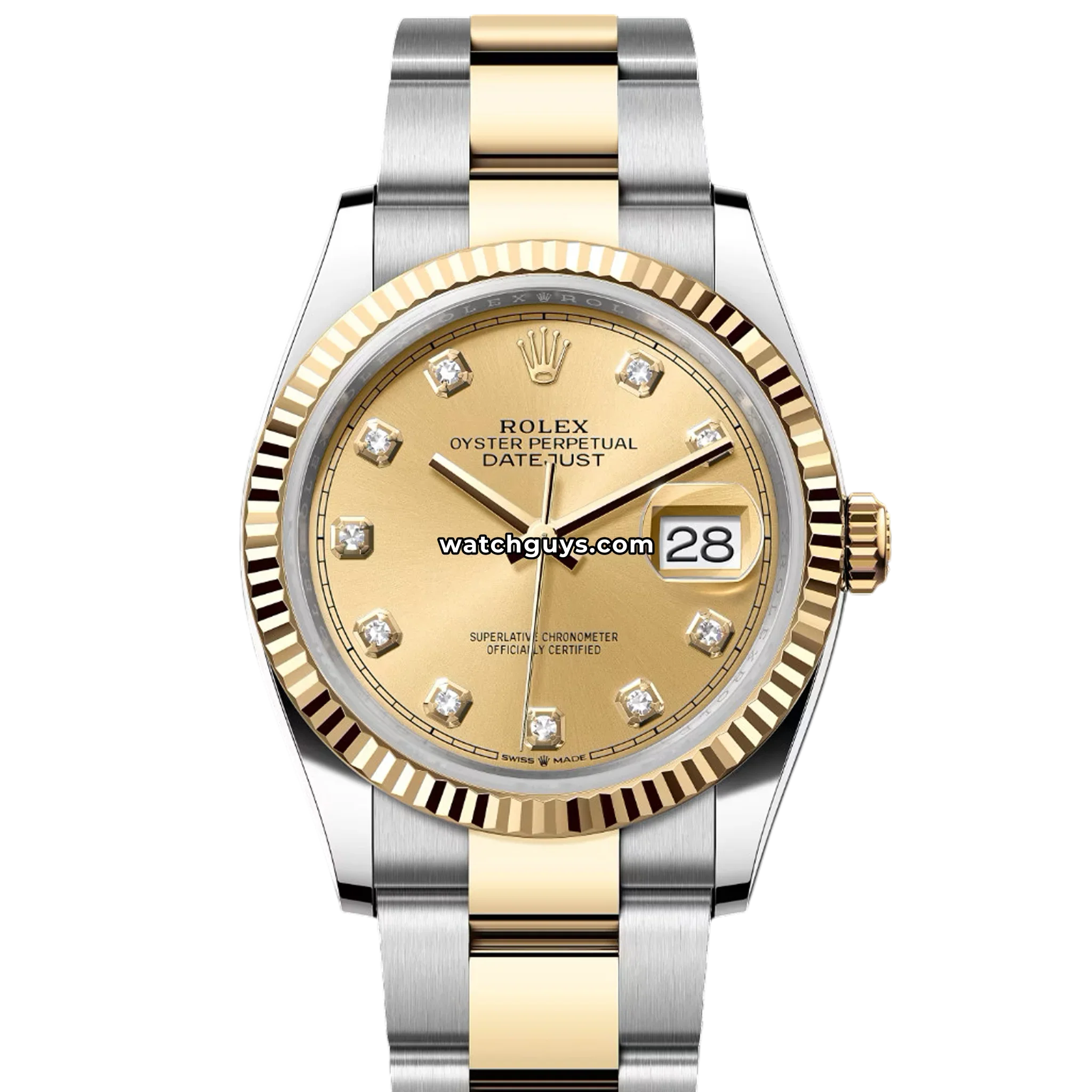 Rolex Datejust 126233 Champagne Diamond Oyster