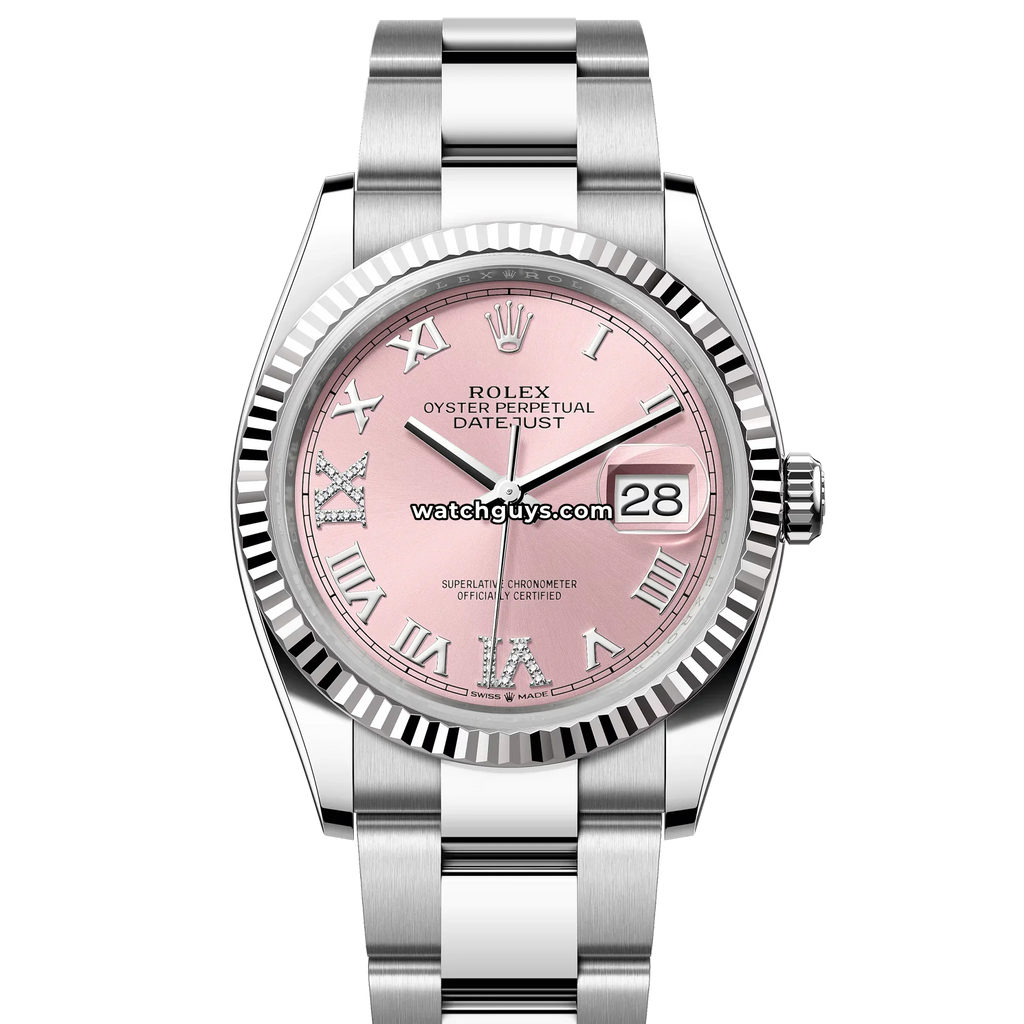 Rolex Datejust 126234 Pink Diamond Roman Oyster