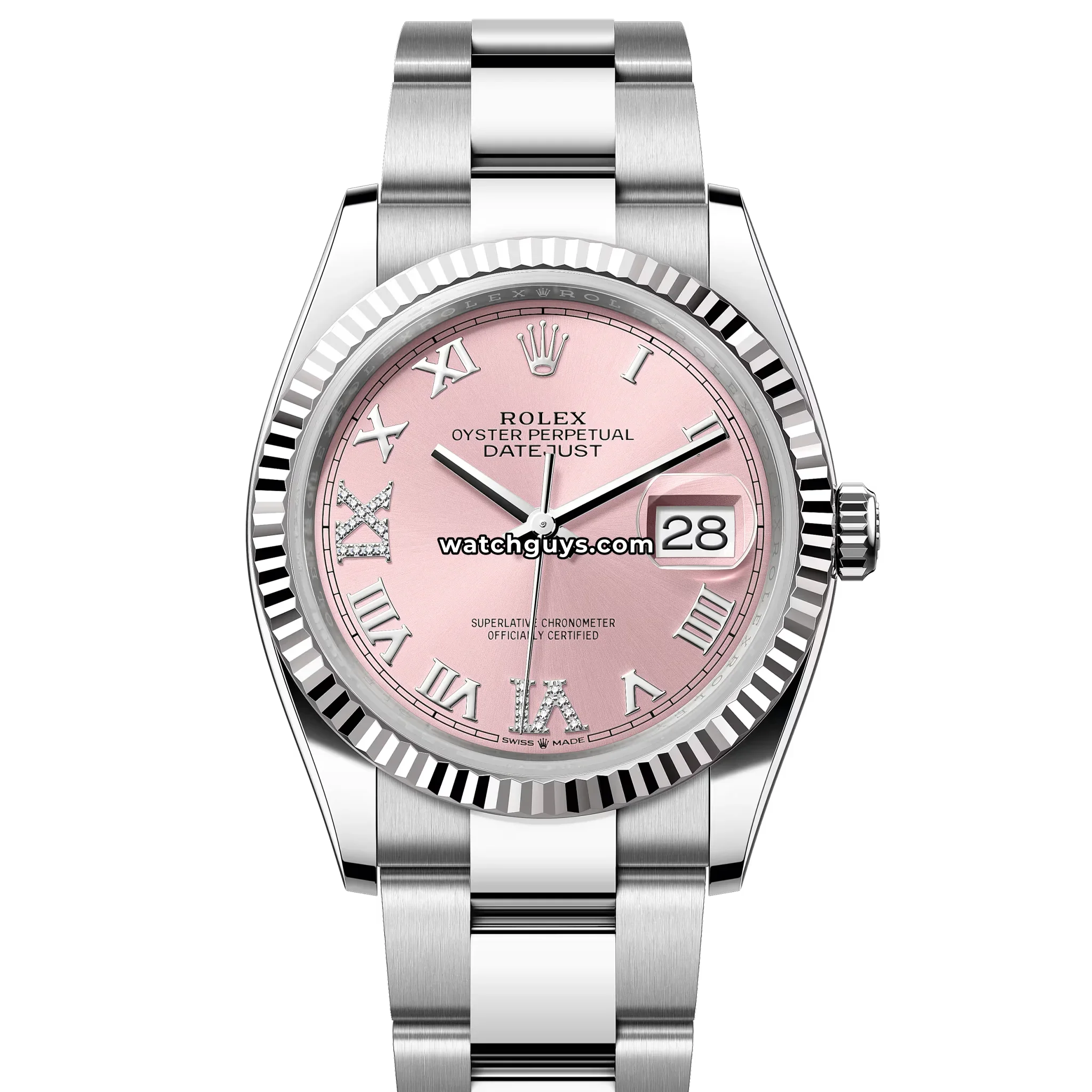 Rolex Datejust 126234 Pink Diamond Roman Oyster
