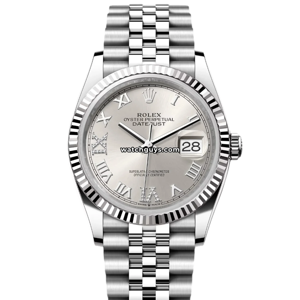 Rolex Datejust 126234 Silver Roman Diamond Jubilee