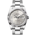 Rolex Datejust 126234 Silver Roman Diamond Oyster