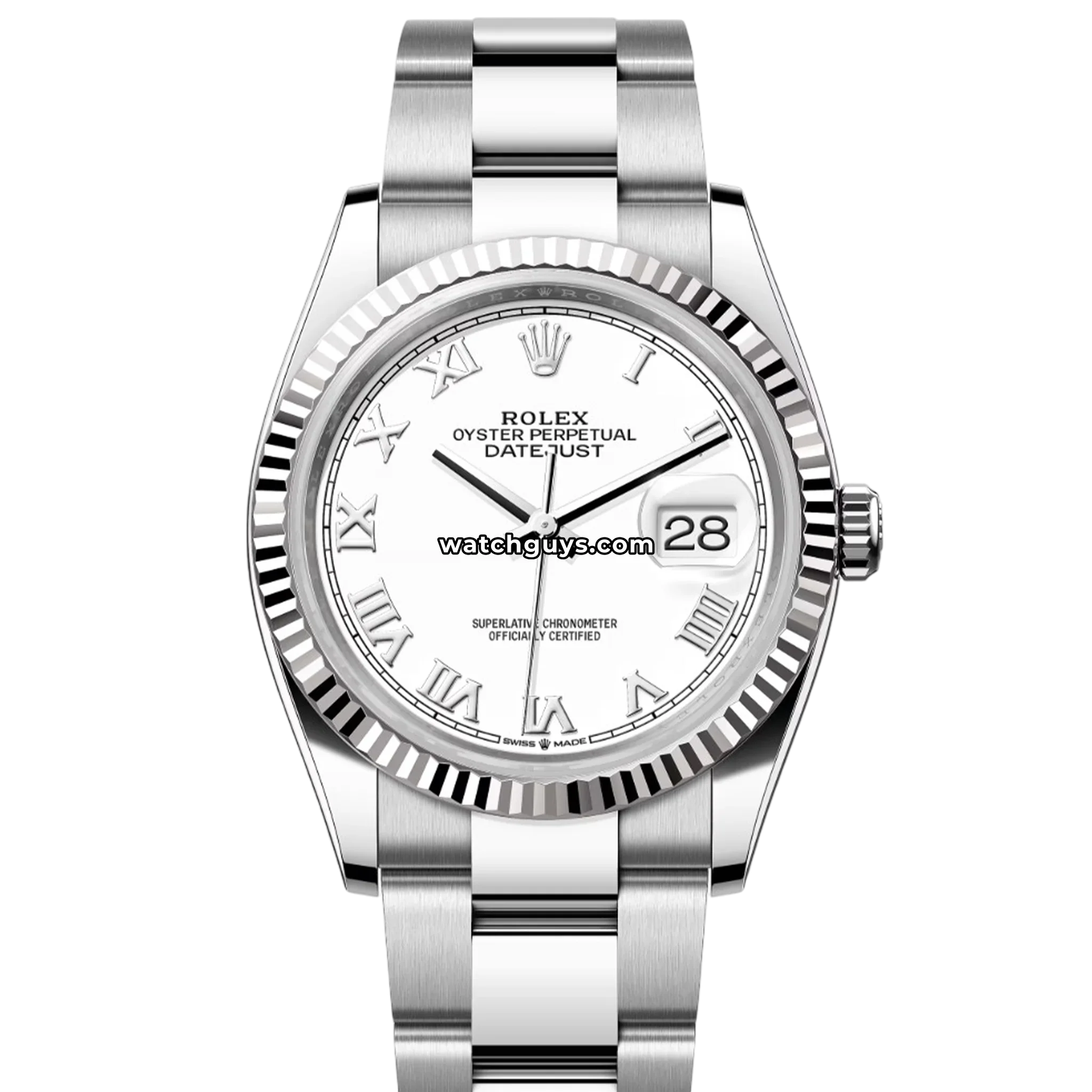 Rolex Datejust 126234 White Roman Oyster
