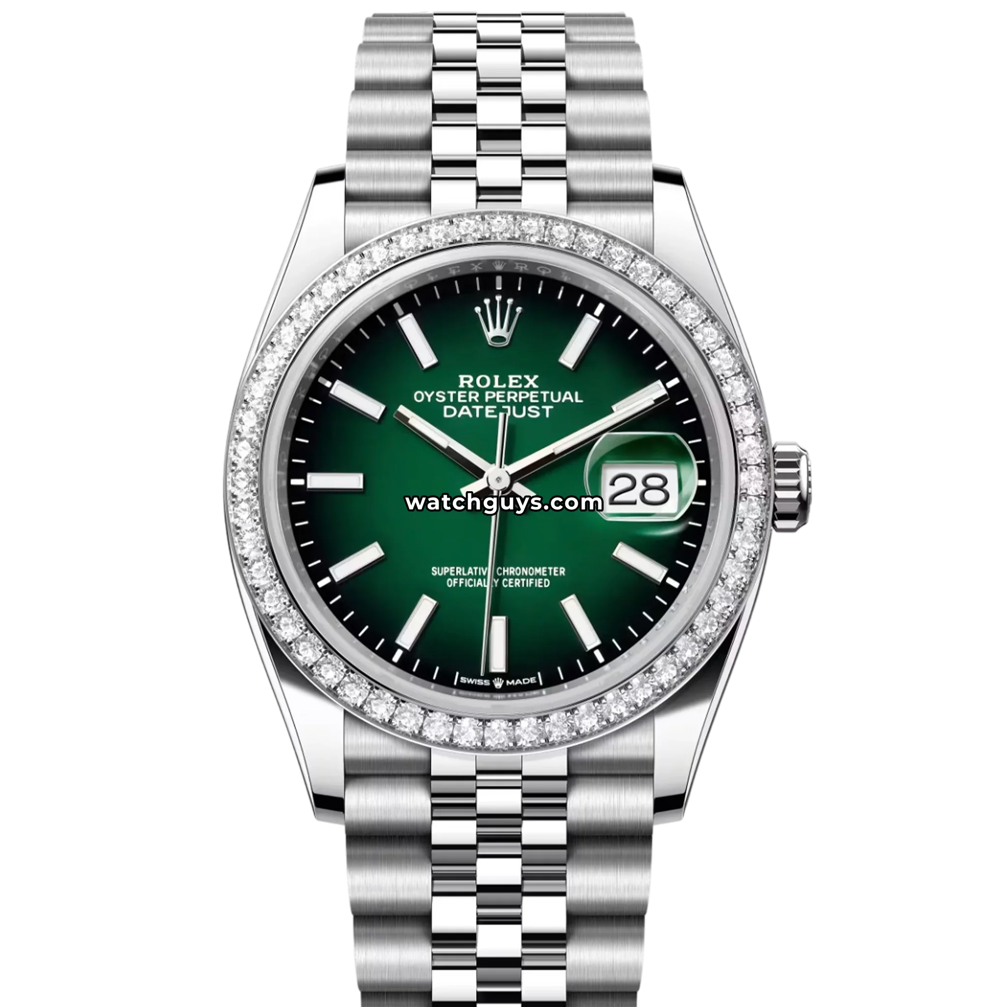 Rolex Datejust 126284RBR Green "Ombre" Jubilee