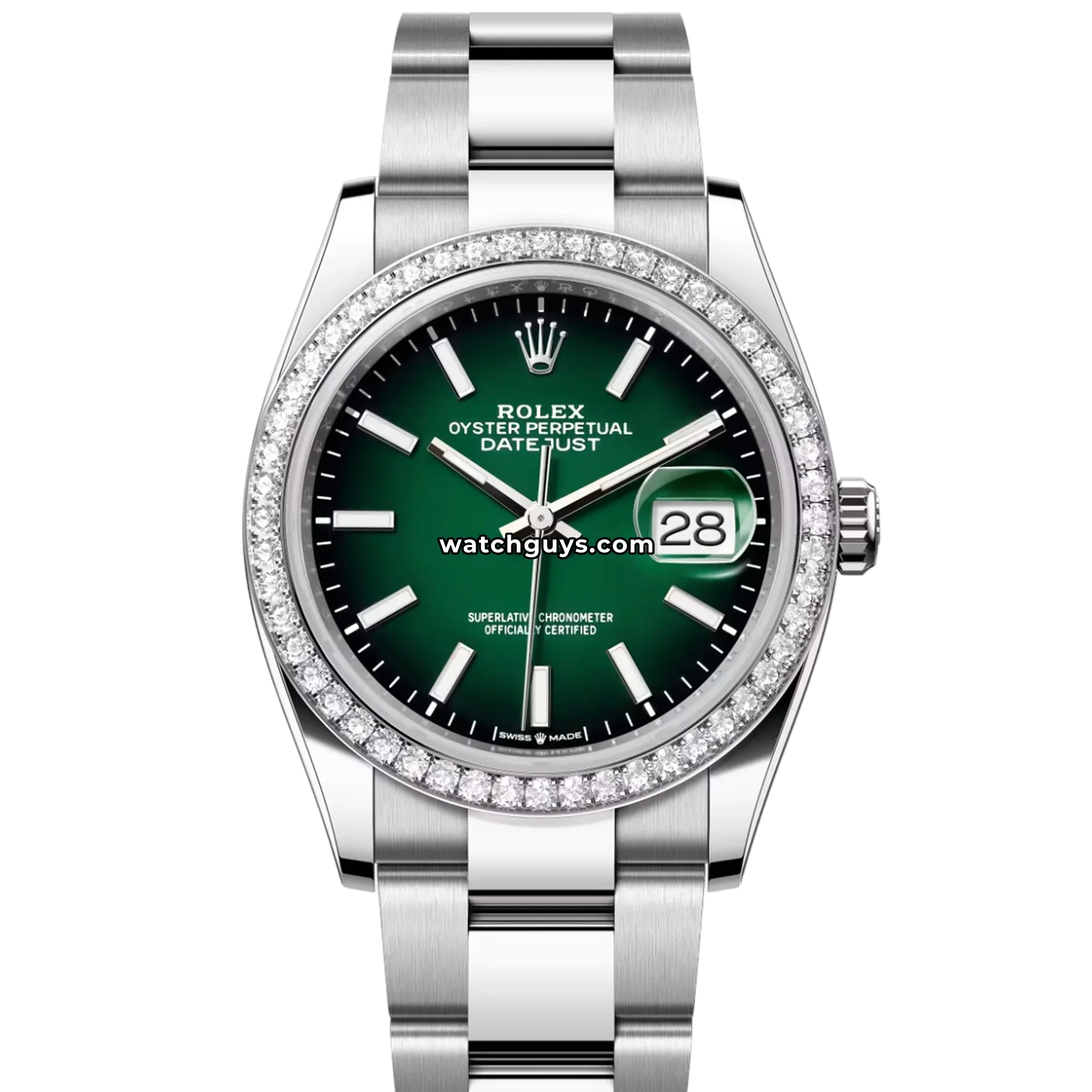 Rolex Datejust 126284RBR Green "Ombre" Oyster