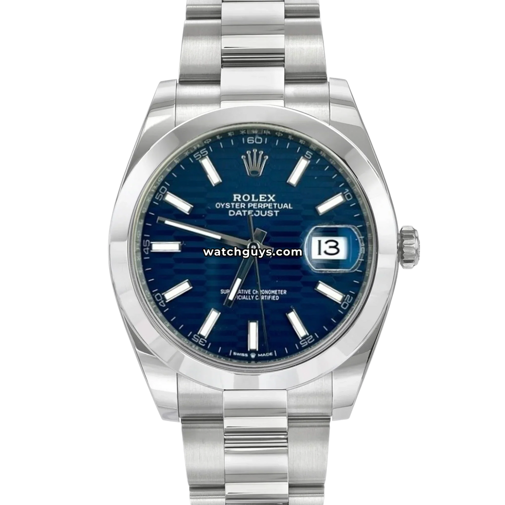 Rolex Datejust 126300 Blue Motif Index