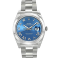Rolex Datejust 126300 Azzurro Blue Roman Oyster