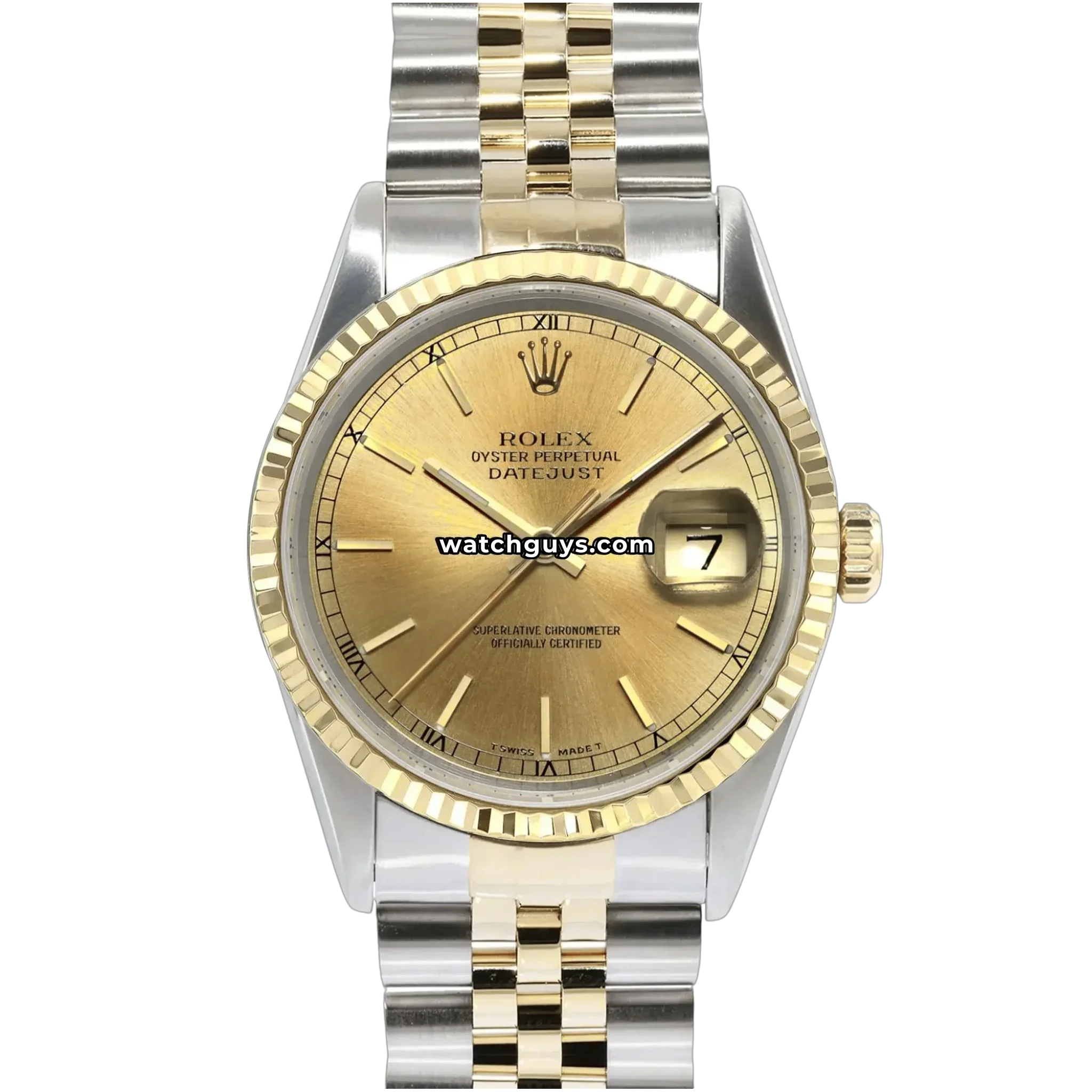 Rolex Datejust 16233 Champagne Index Jubilee