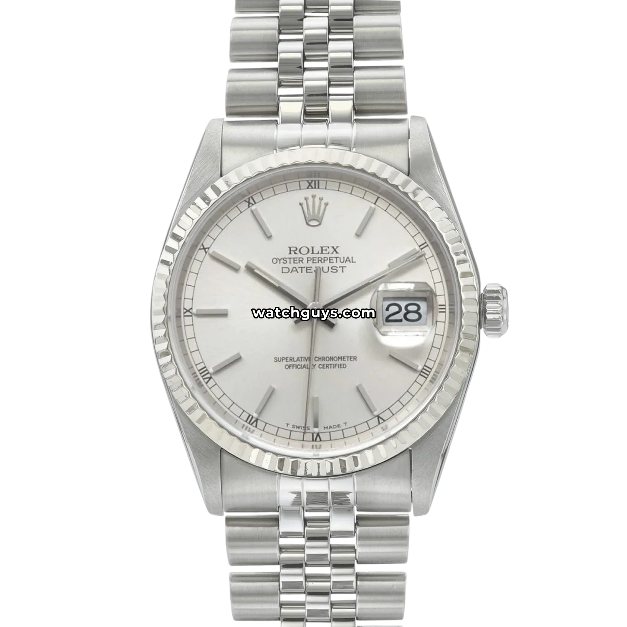 Rolex Datejust 16234 Silver Index Jubilee