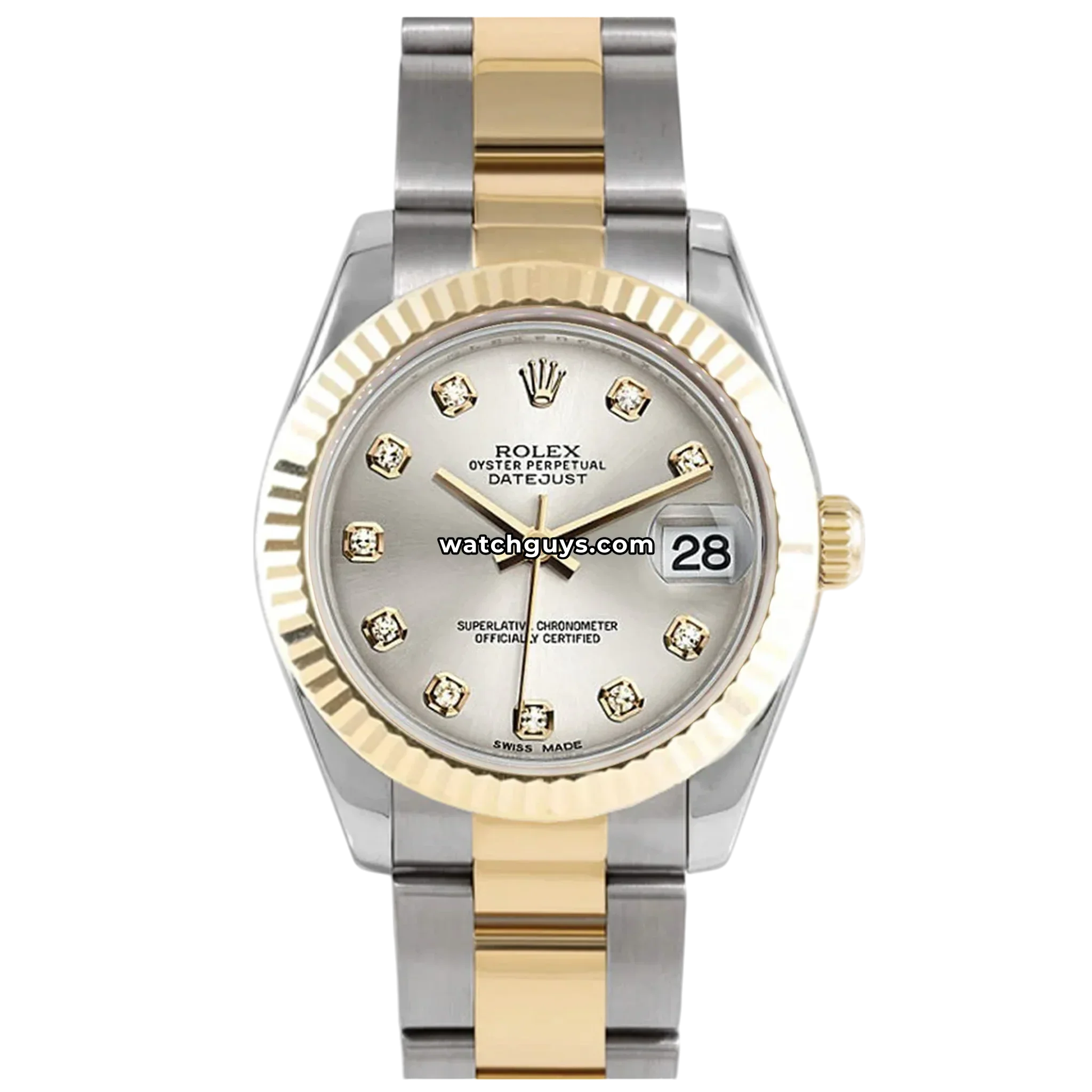 Rolex Datejust 178273 Silver Diamond Oyster