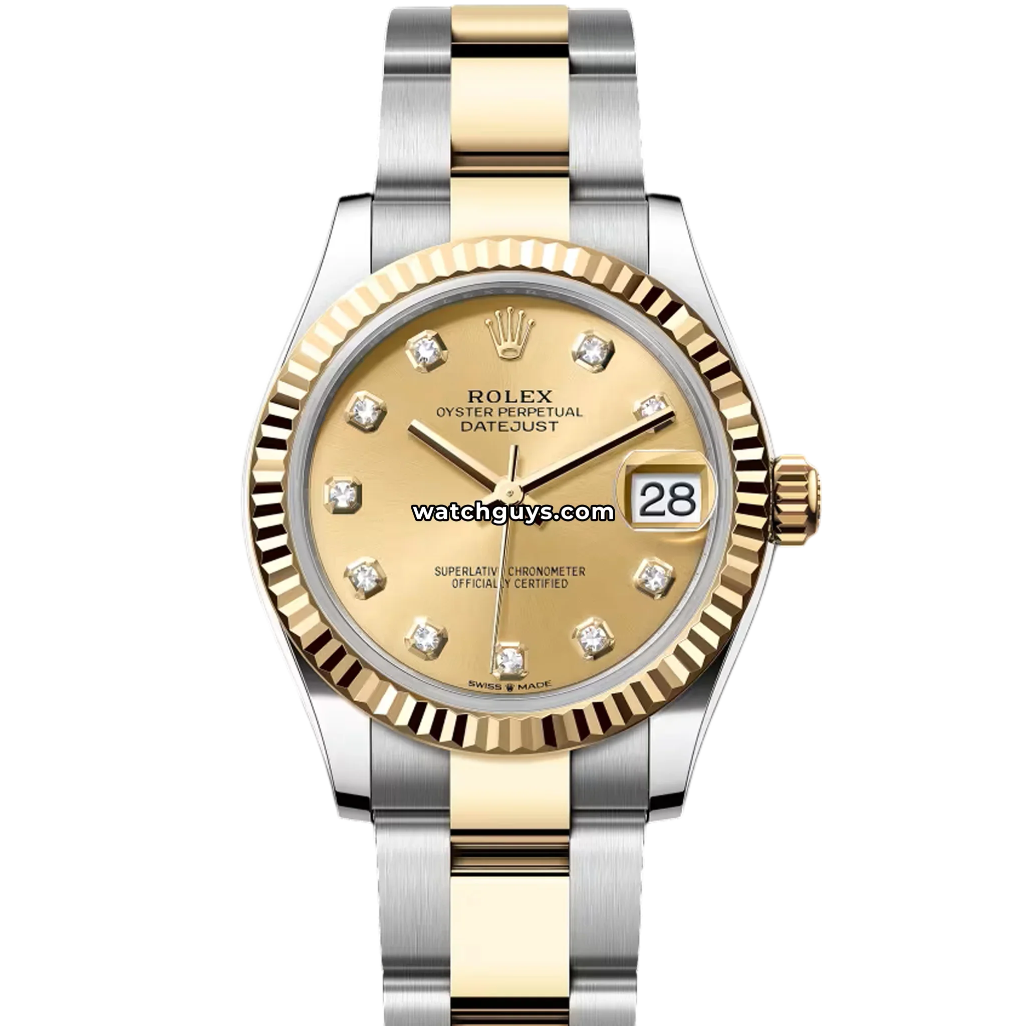 Rolex Datejust 278273 Champagne Diamond Oyster
