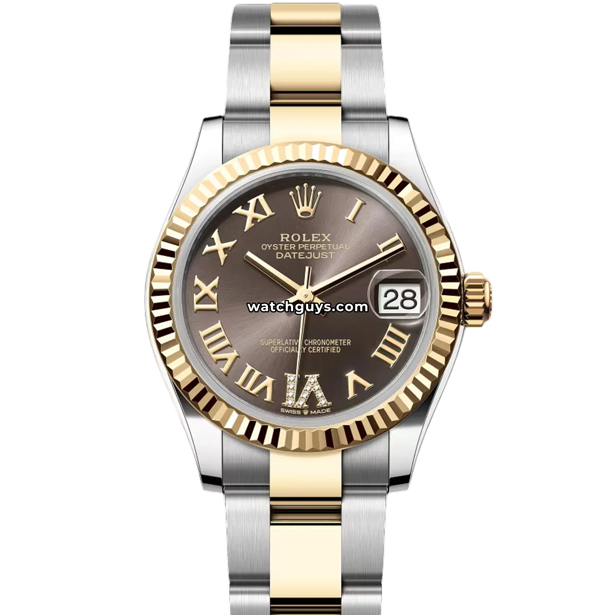 Rolex Datejust 278273 Grey Roman Diamond Oyster