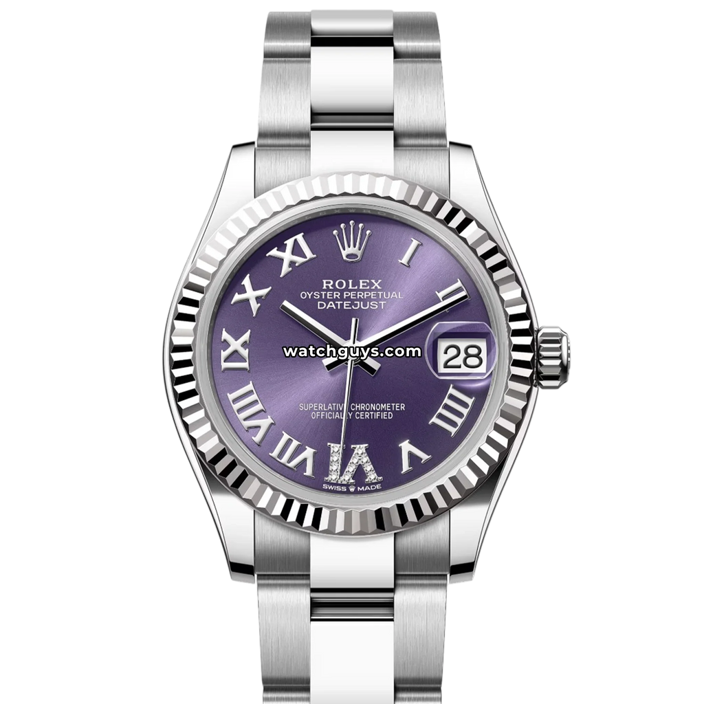 Rolex Datejust 278274 Aubergine Roman Diamond VI Oyster