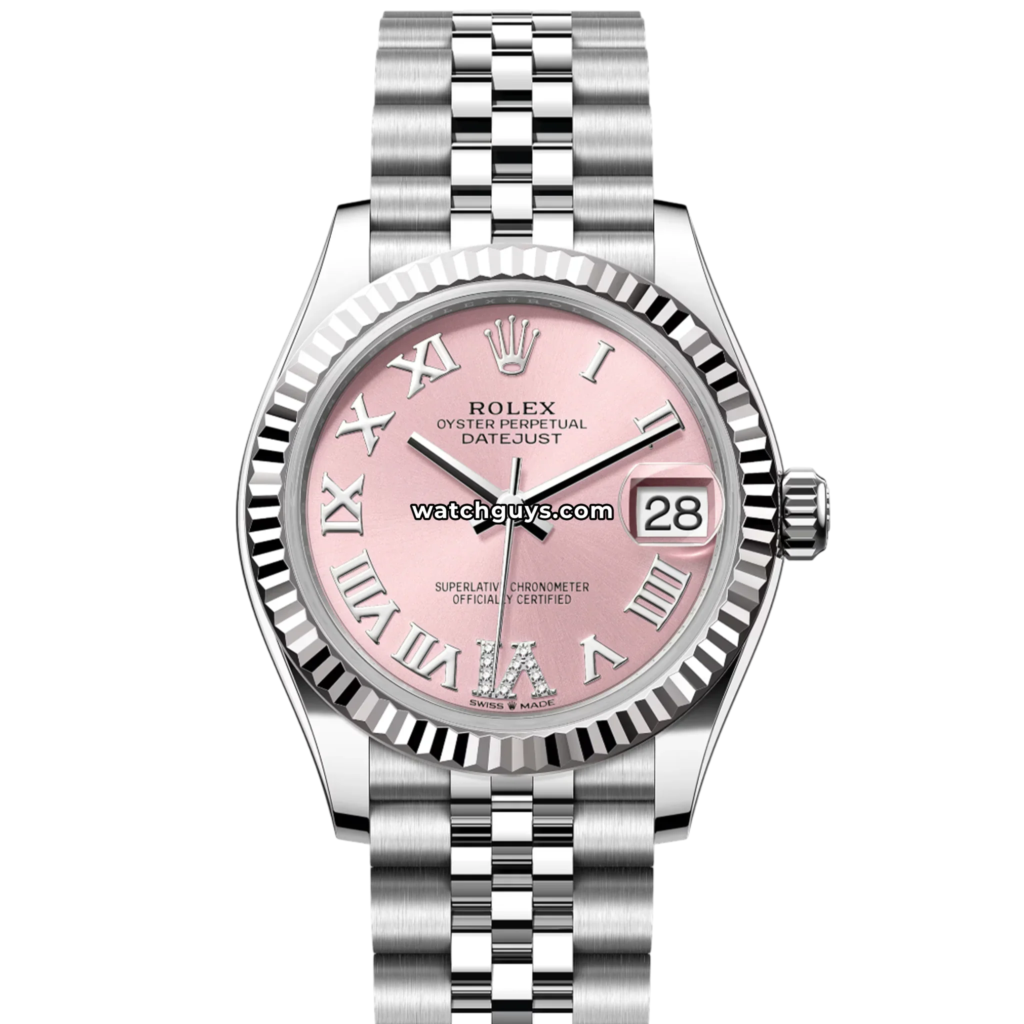 Rolex Datejust 278274 Pink Roman Diamond VI Jubilee
