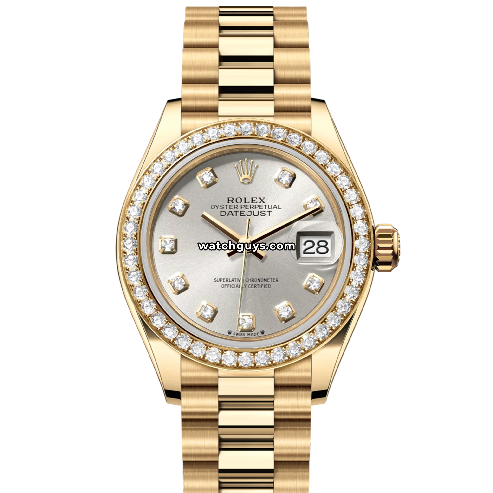 Rolex Datejust 279138RBR Silver Diamond
