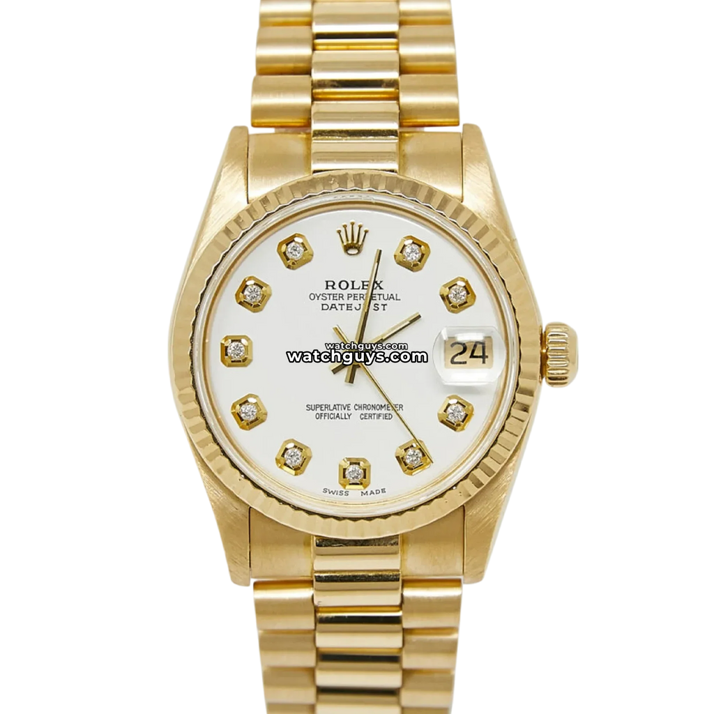 Rolex Datejust 68278 White Diamond President