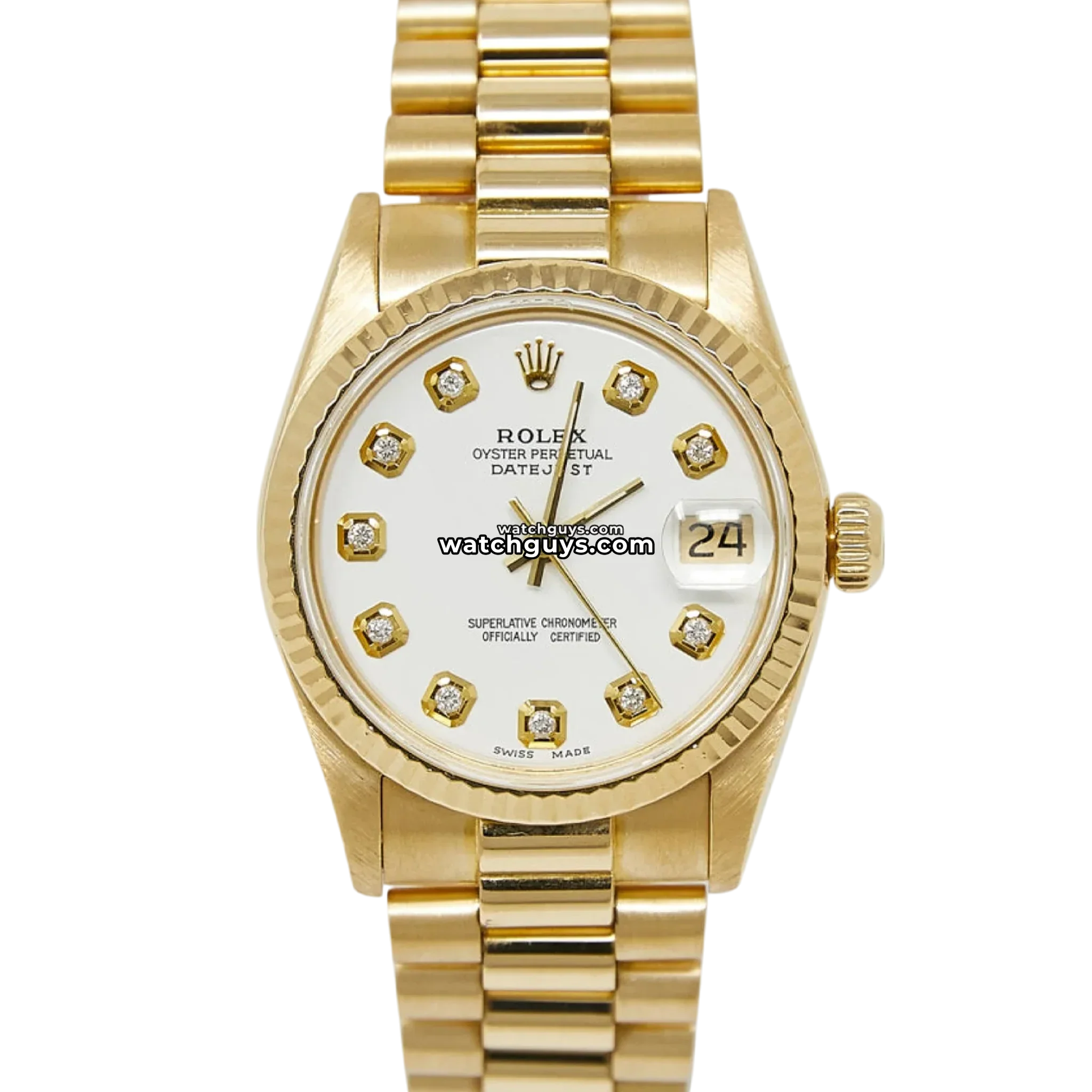 Rolex Datejust 68278 White Diamond President
