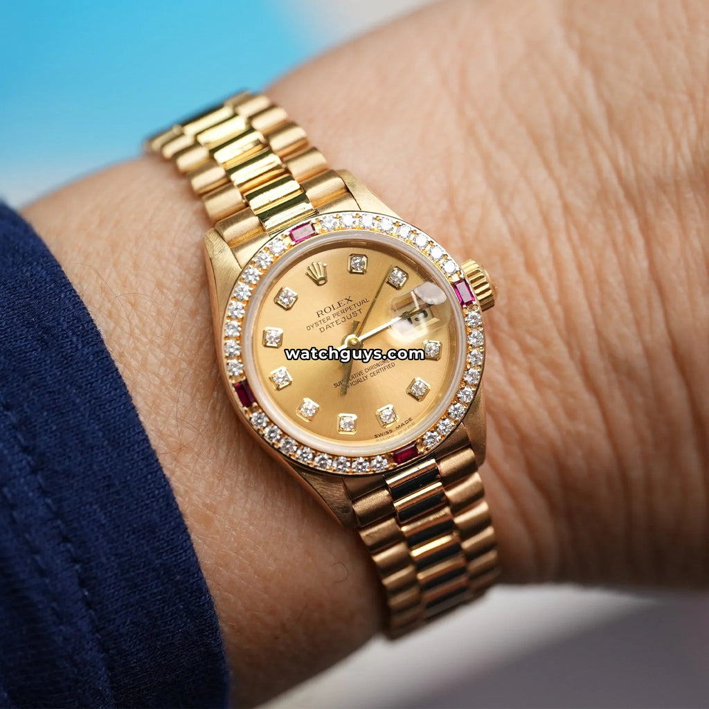 Rolex Datejust 69068 Champagne Diamond Ruby