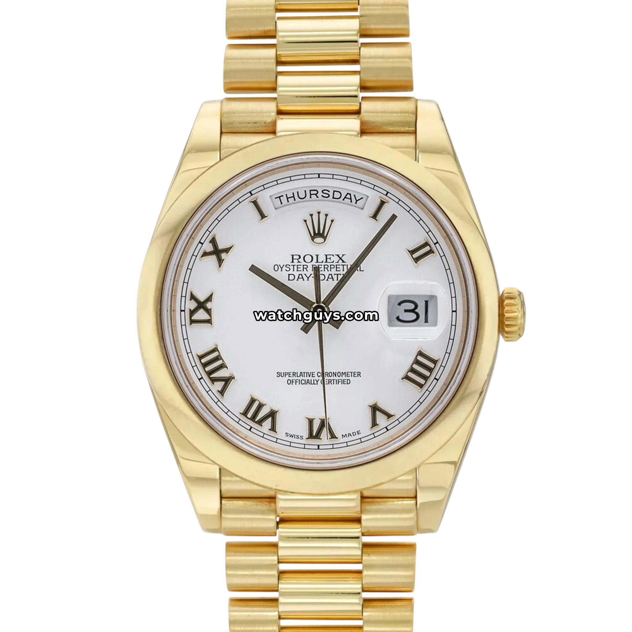 Rolex Day-Date 118208 White Roman President