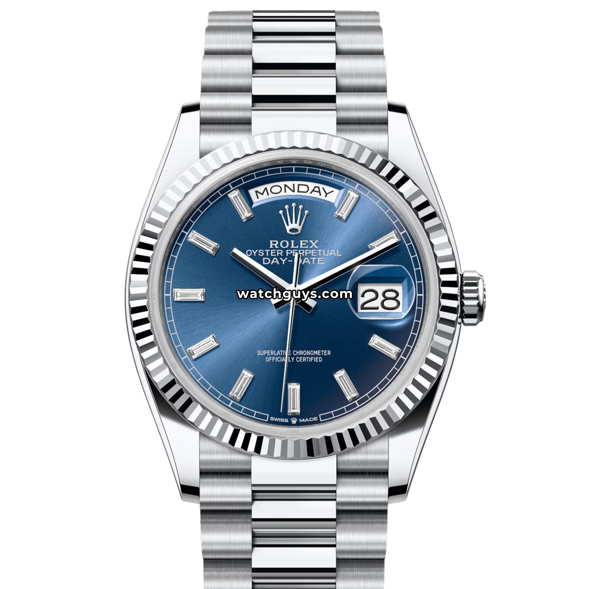 Rolex Day-Date 128236 Platinum Blue Diamond President