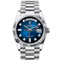 Rolex Day-Date 128236 Platinum Blue Ombre Diamond President
