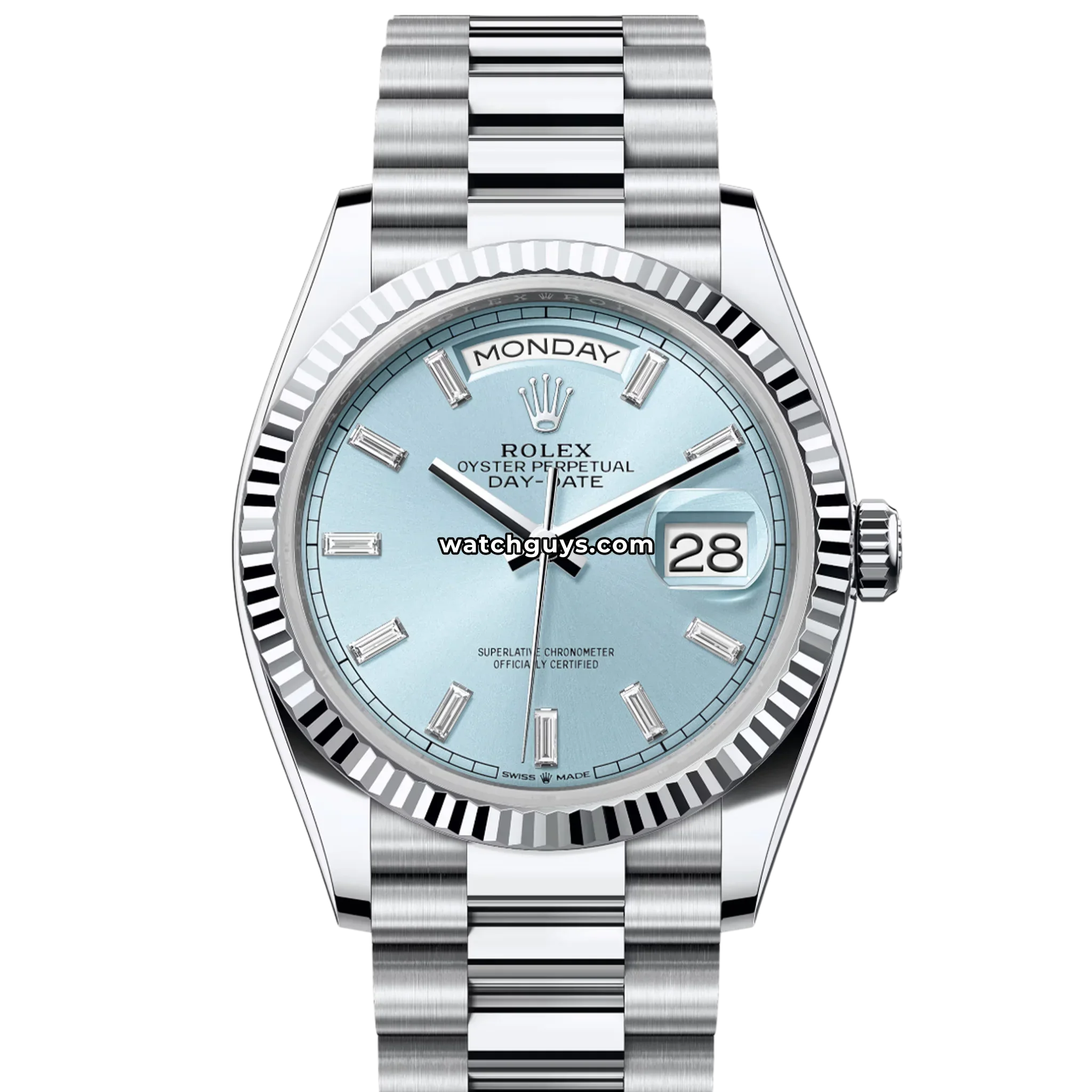 Rolex Day-Date 128236 Platinum Ice Blue Diamond President