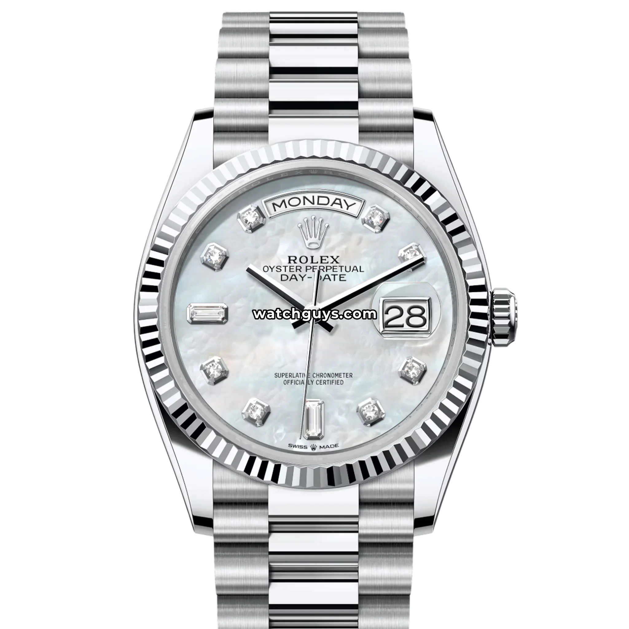 Rolex Day-Date 128236 Platinum Mother of Pearl Diamond President