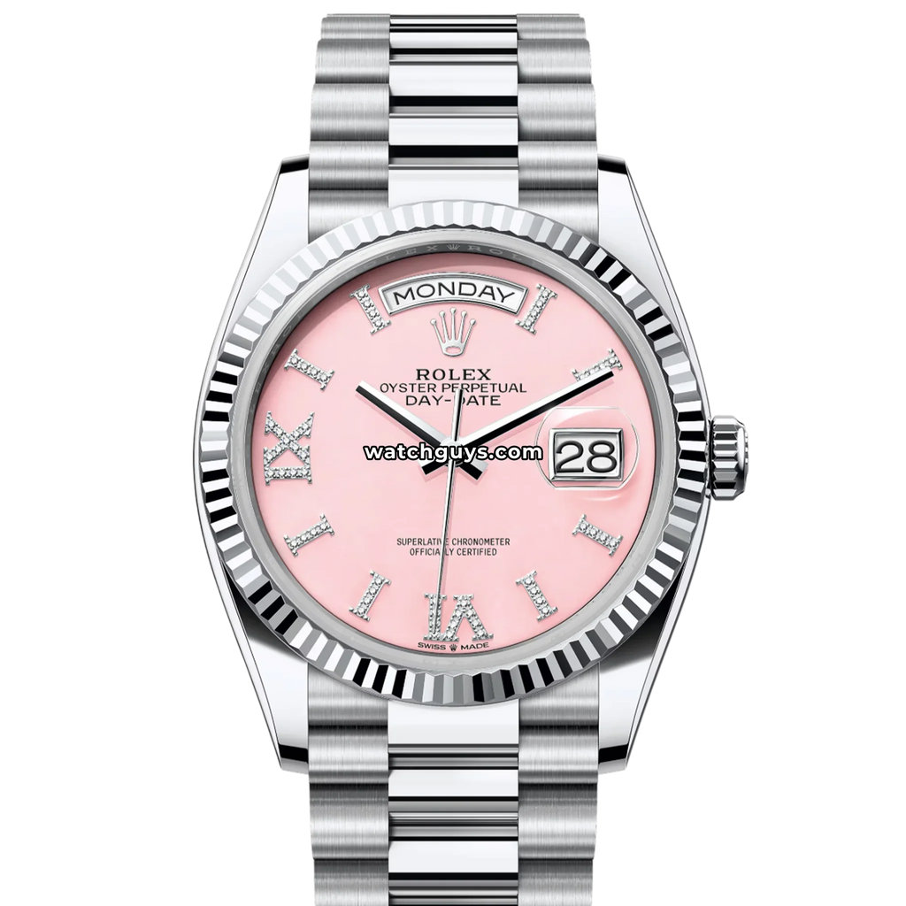 Rolex Day-Date 128236 Platinum Pink Roman Diamond President