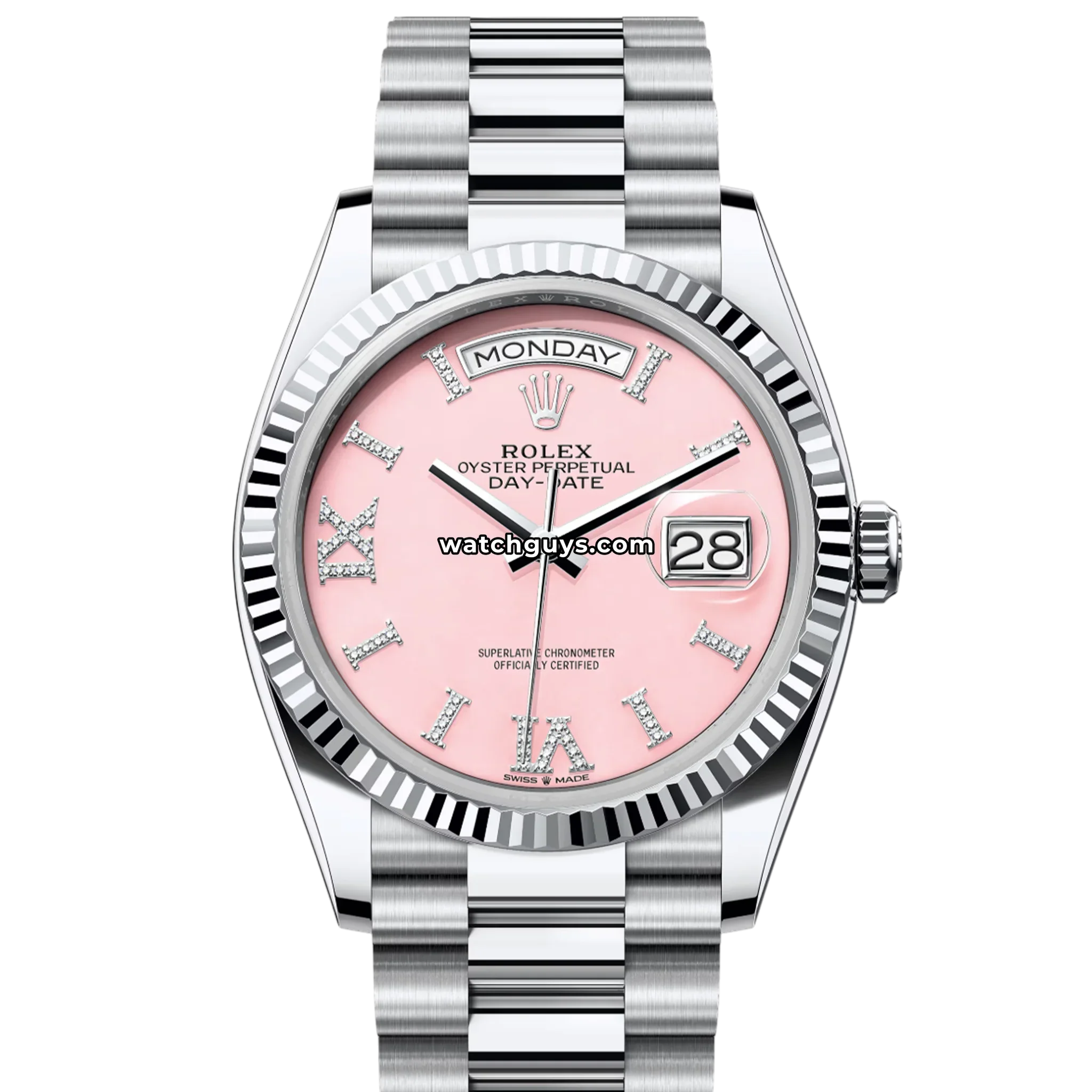 Rolex Day-Date 128236 Platinum Pink Roman Diamond President