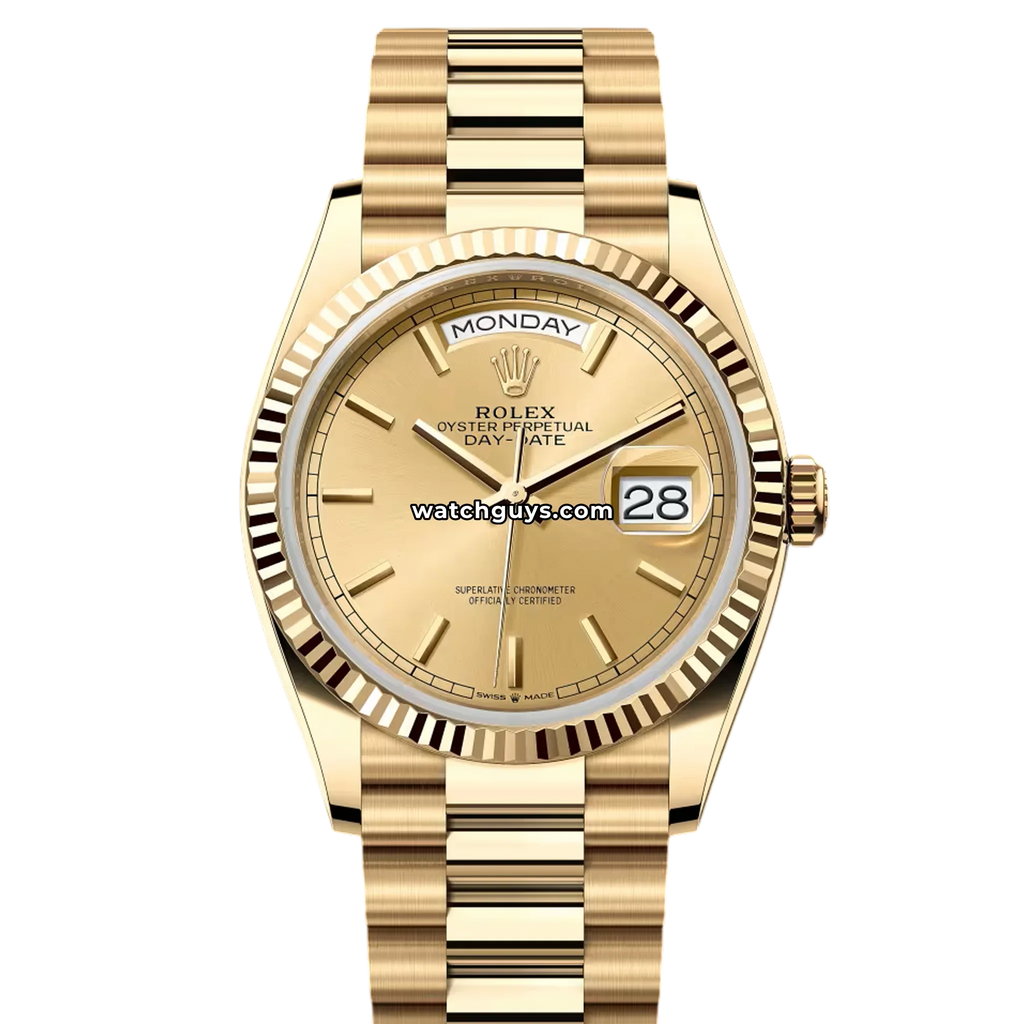 Rolex Day-Date 128238 Champagne Index President