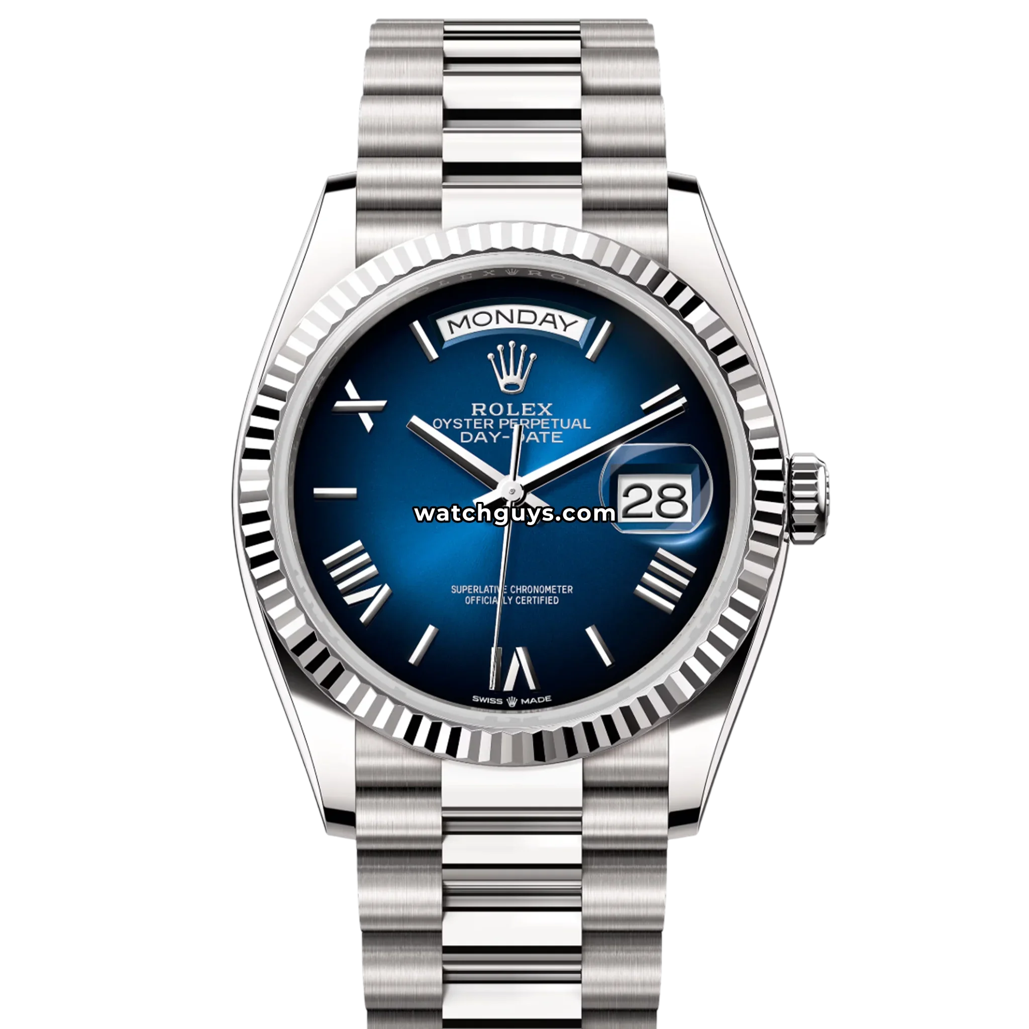 Rolex Day-Date 128239 Blue Ombre Roman