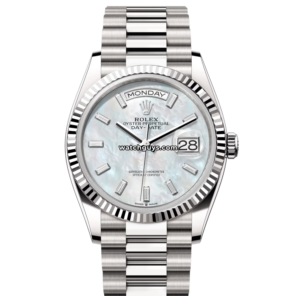 Rolex Day-Date 128239 Mother of Pearl Baguette Diamond