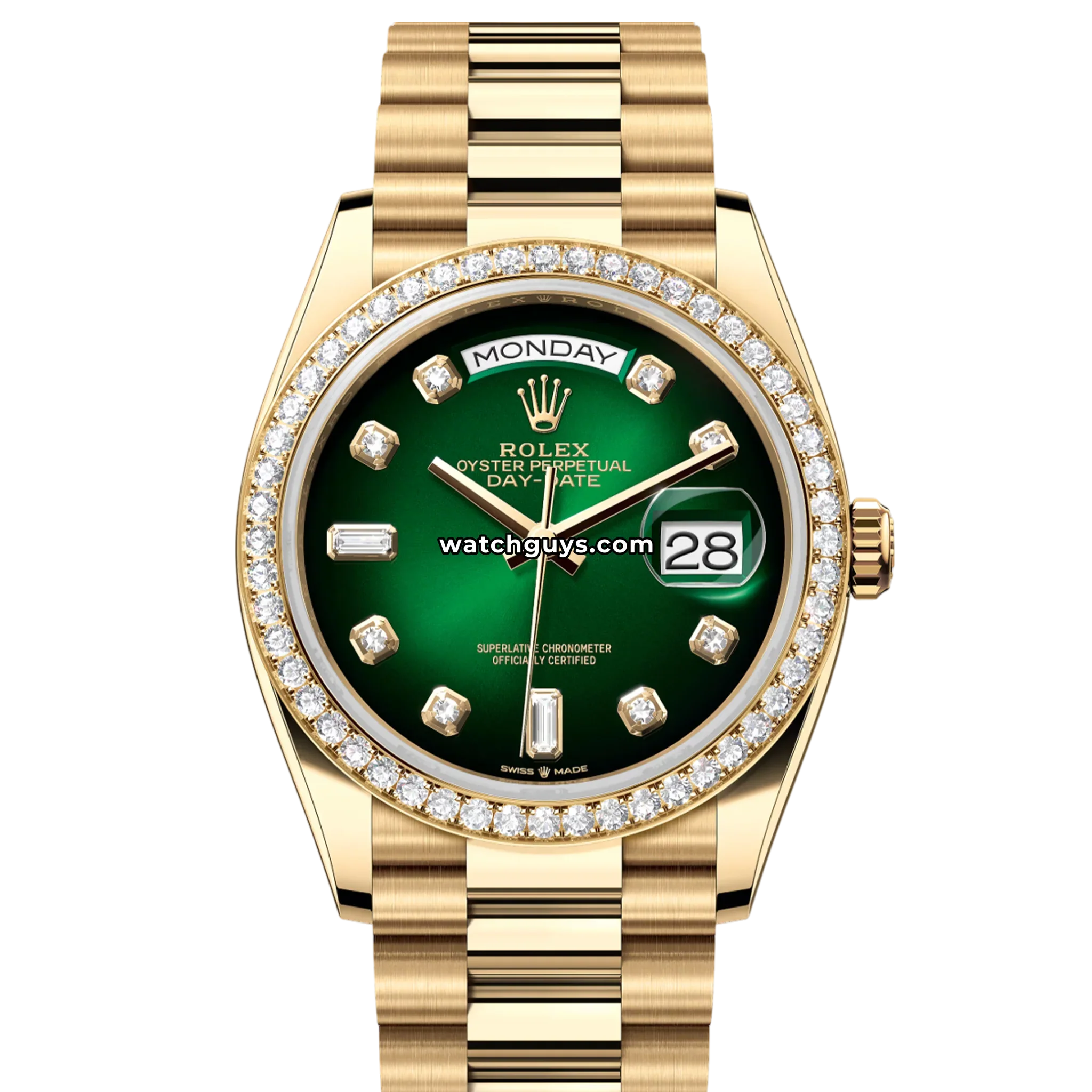 Rolex Day-Date 128348RBR Green Ombre Diamond