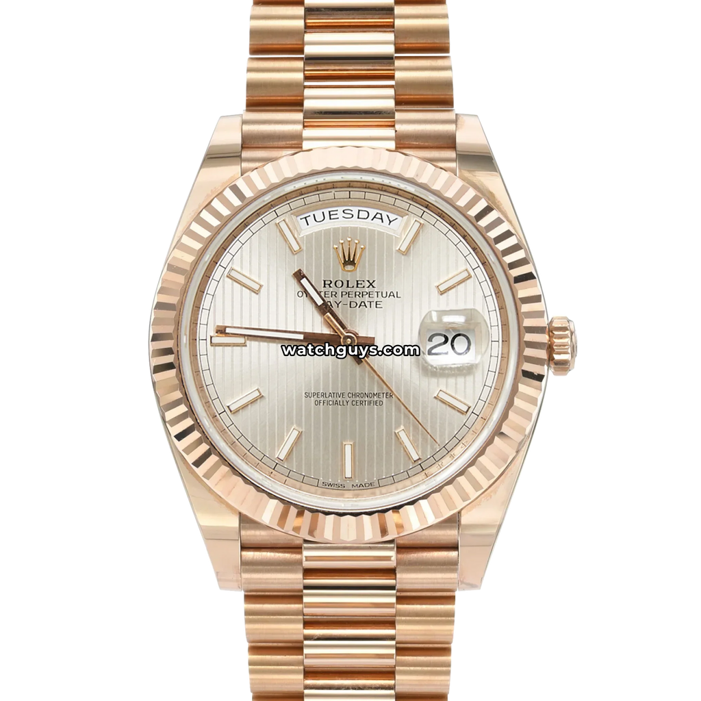 Rolex Day-Date 228235 Sundust Stripe Motif Index