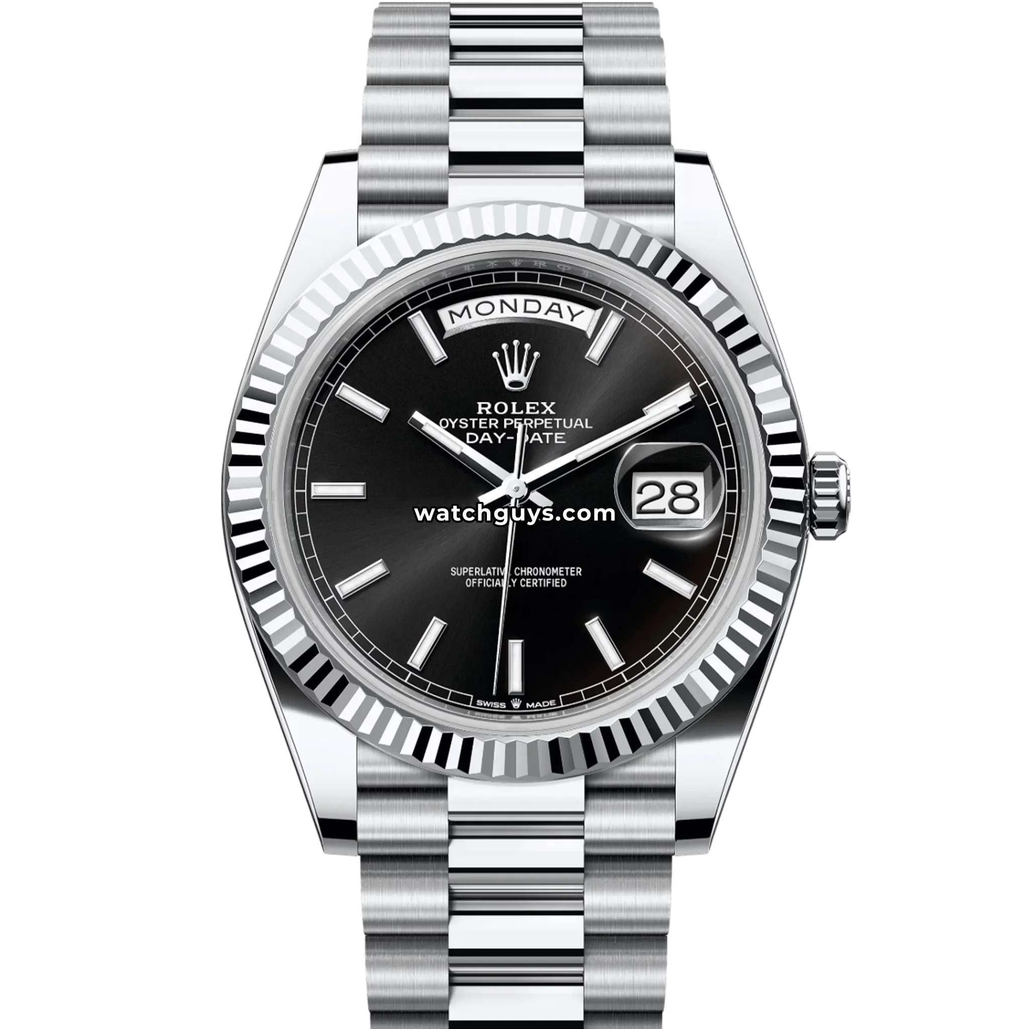Rolex Day-Date 228236 Platinum Black Index President