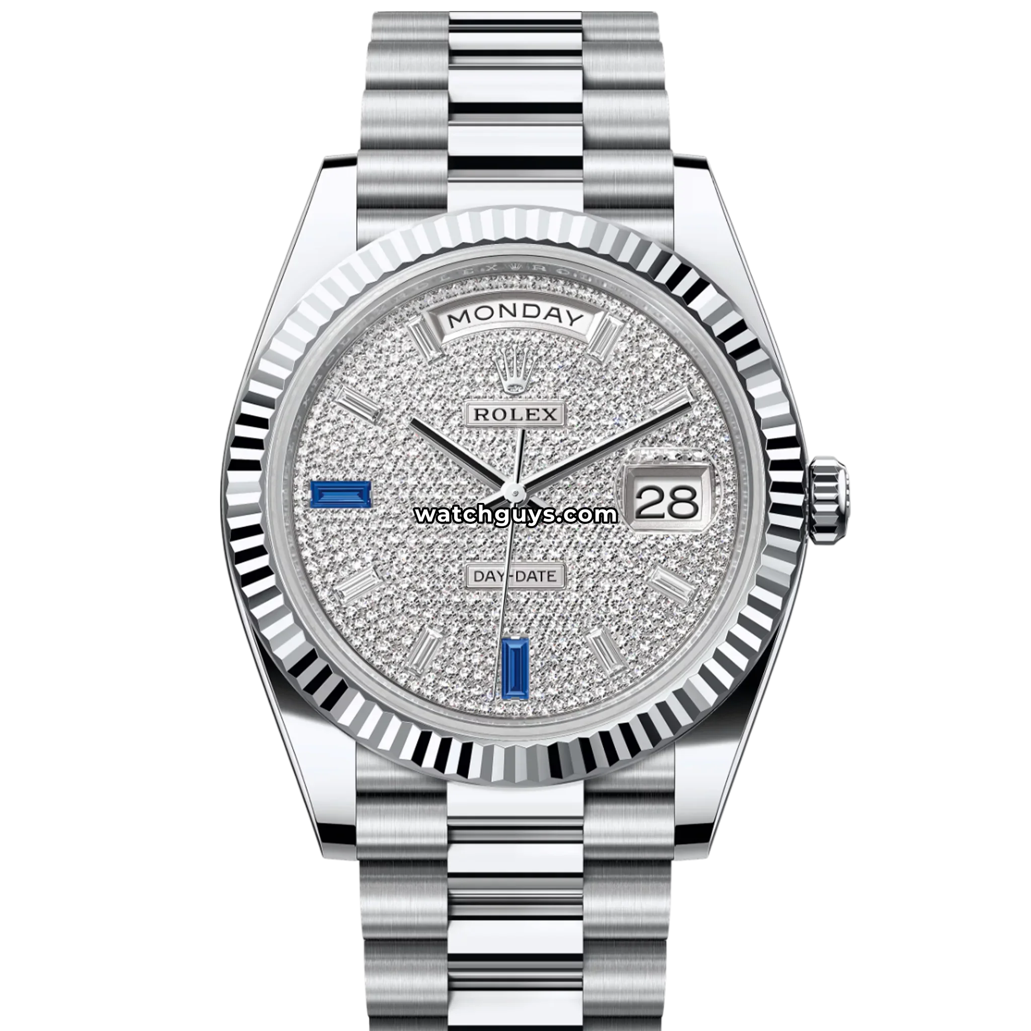 Rolex Day-Date 228236 Platinum Diamond Paved President