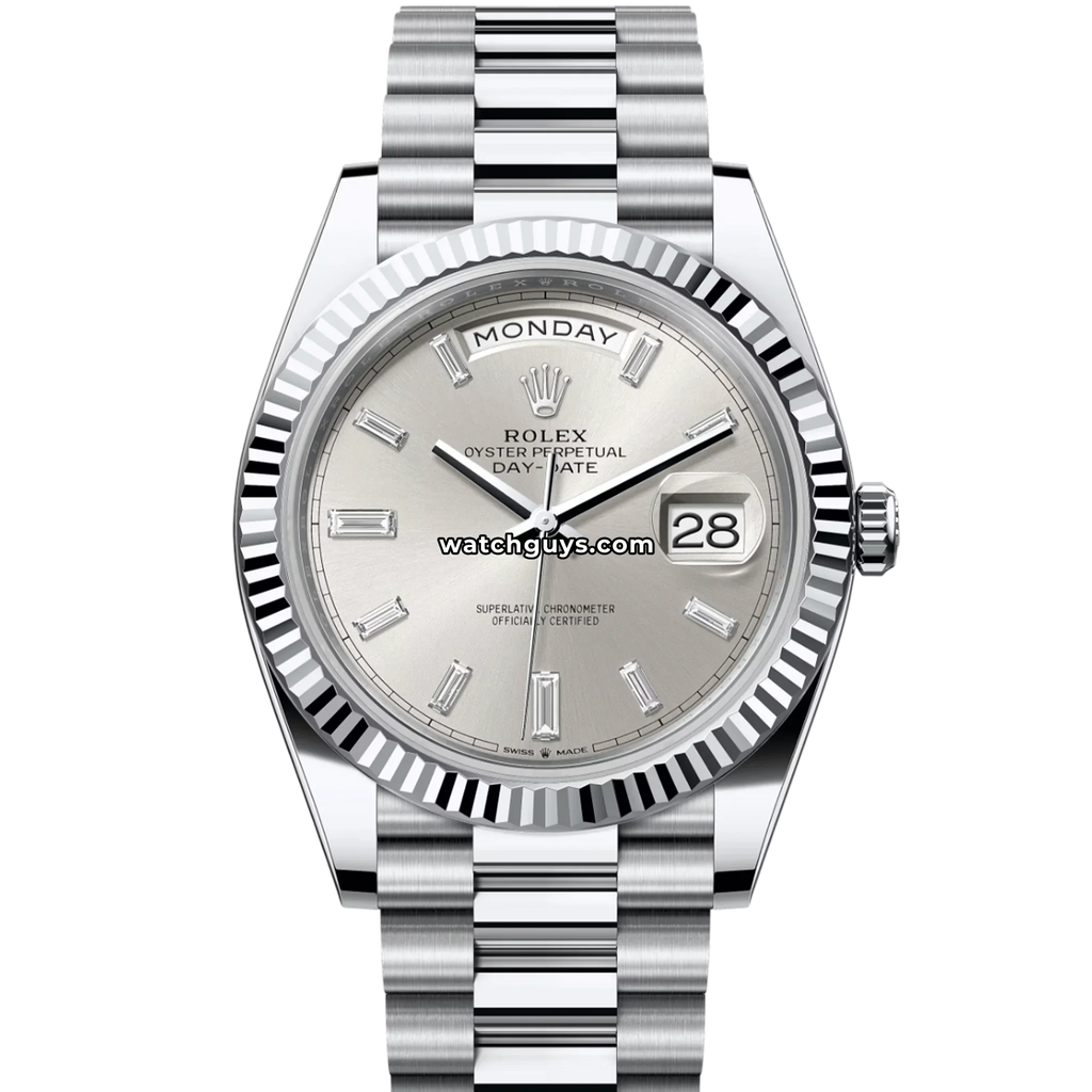 Rolex Day-Date 228236 Platinum Silver Diamond President