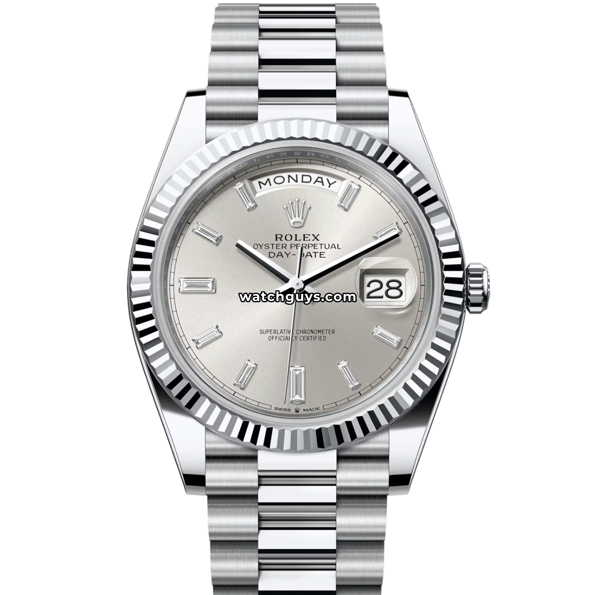 Rolex Day-Date 228236 Platinum Silver Diamond President