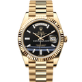 Rolex Day-Date 228238 Black Onyx Baguette Diamond