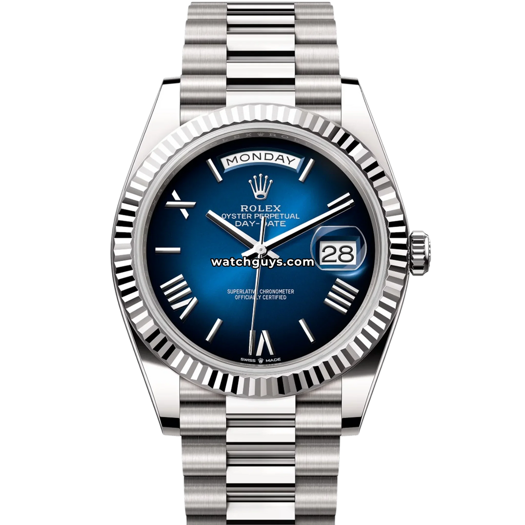 Rolex Day-Date 228239 Blue Ombre Roman President